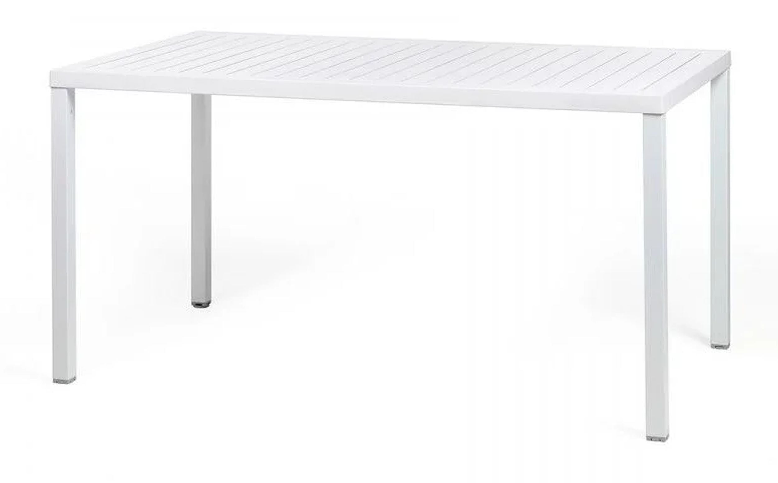 Stół ogrodowy Cube Nardi 140x80 cm z certyfikowanego tworzywa biały