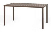 Stół ogrodowy Cube Nardi 140x80 cm z certyfikowanego tworzywa ciemnobrązowy