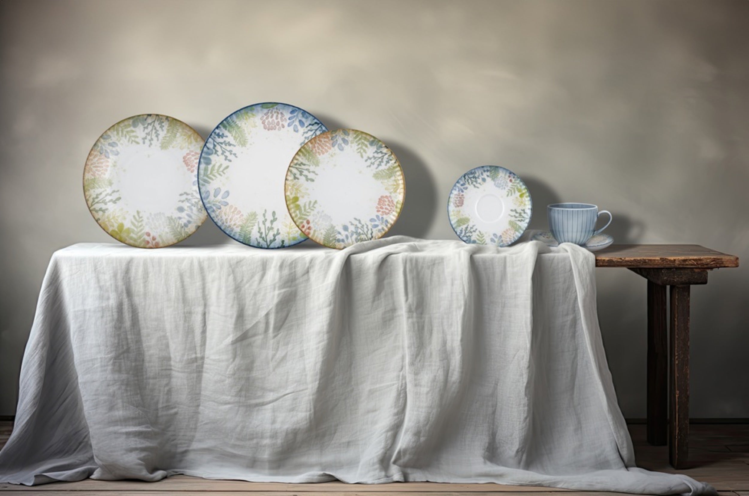 Talerz płytki porcelanowy Daisy 20,5 cm wielokolorowy