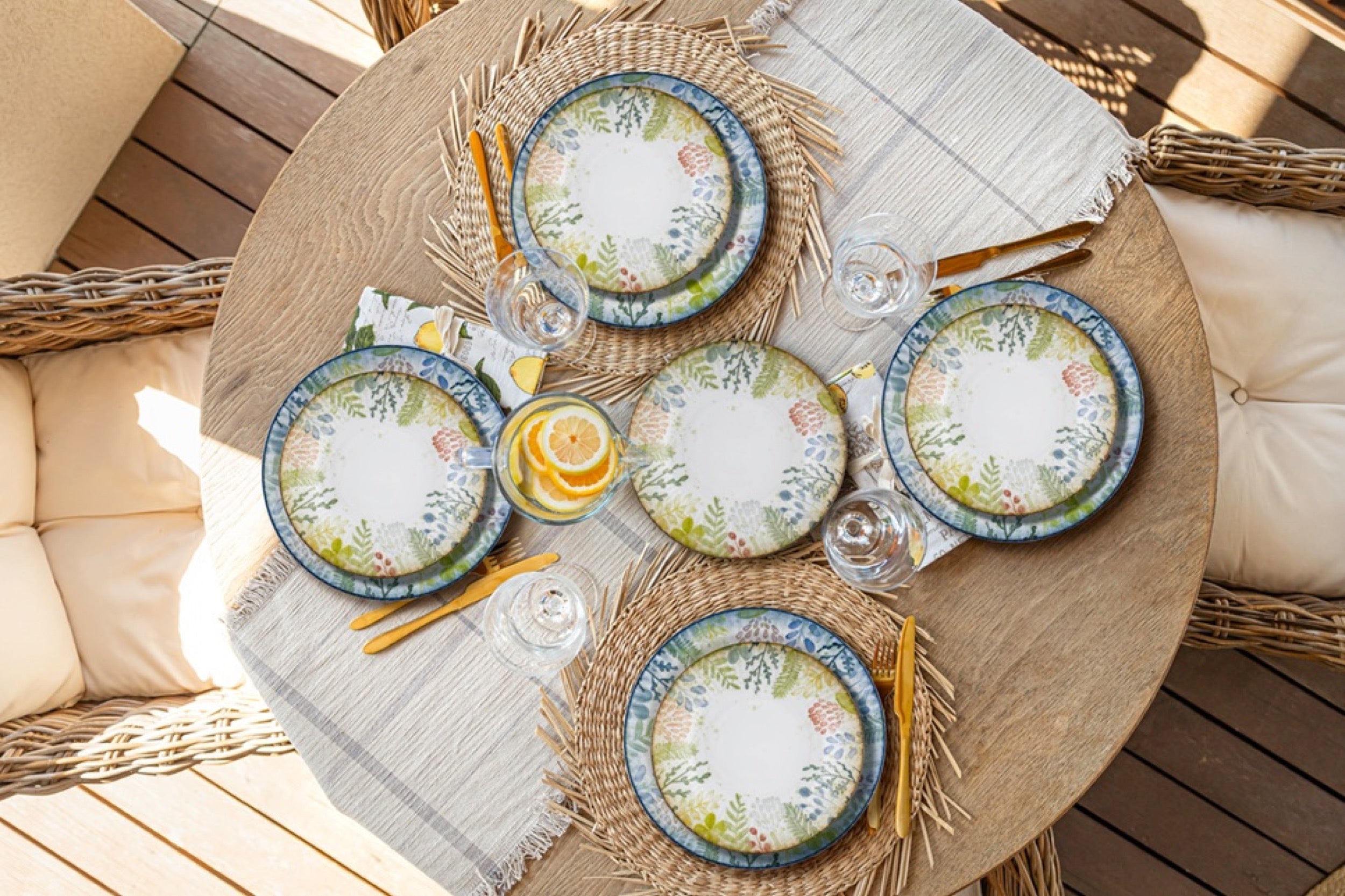 Talerz płytki porcelanowy Daisy 20,5 cm wielokolorowy