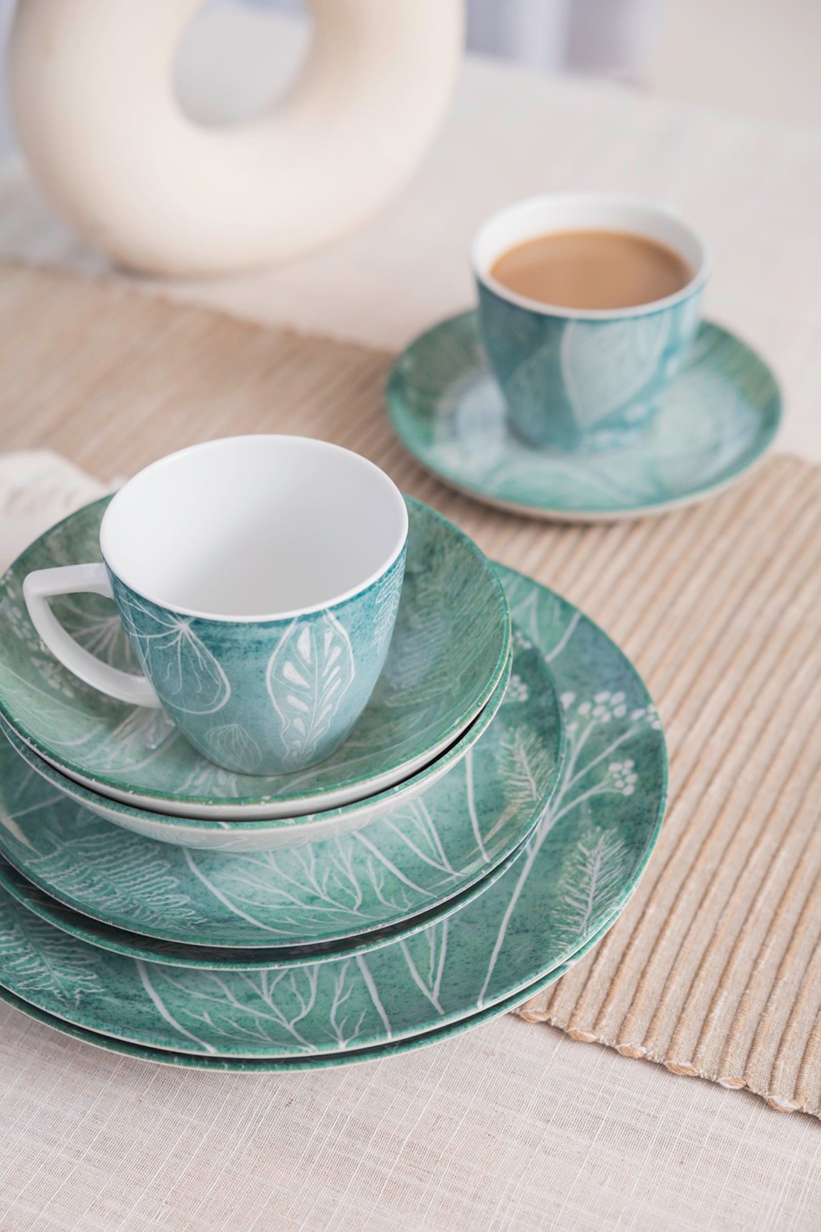 Miska salaterka porcelanowa Boss 17,5 cm szarozielona