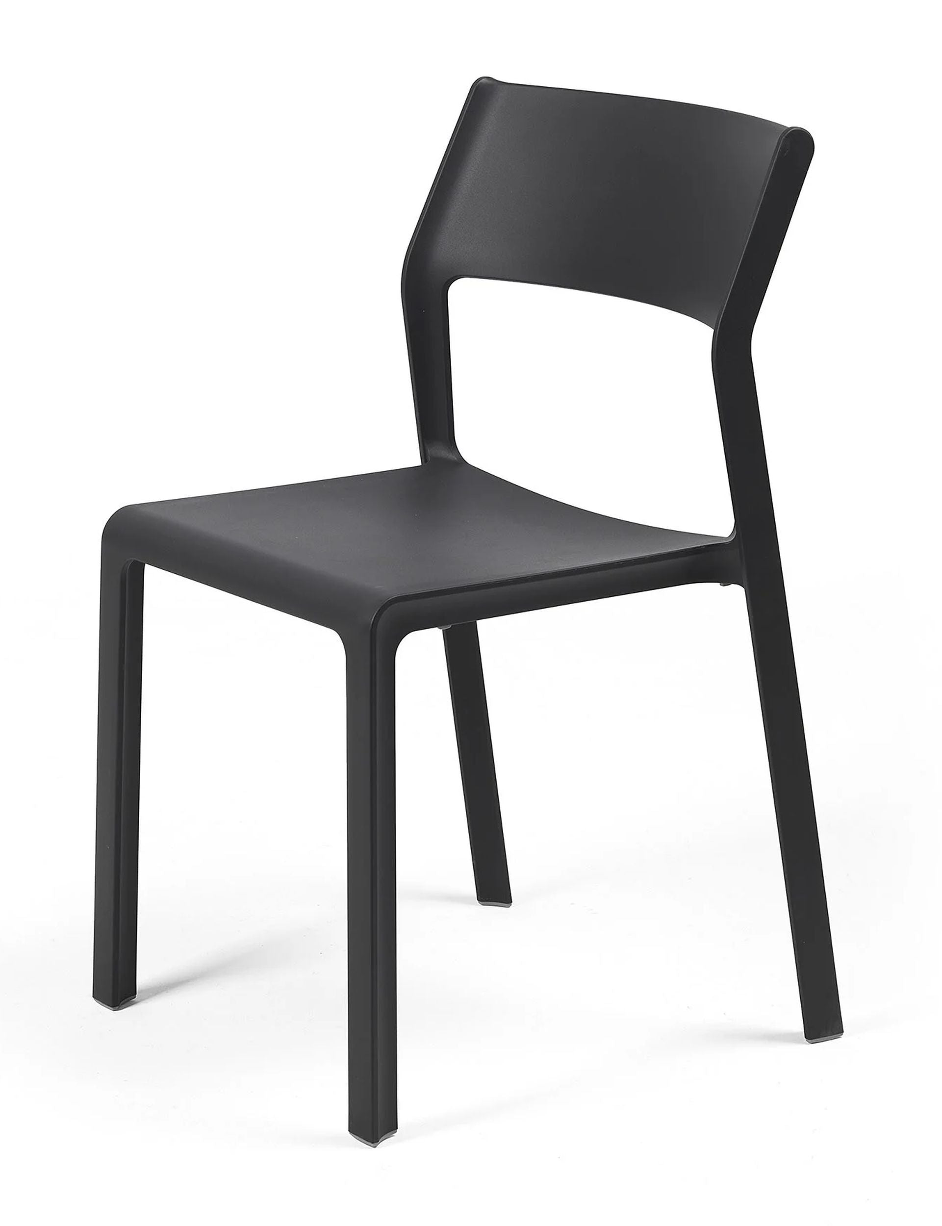 Zestaw balkonowy okrągły stół Step 60 cm i 2 krzesła Trill Nardi z certyfikowanego tworzywa antracytowy