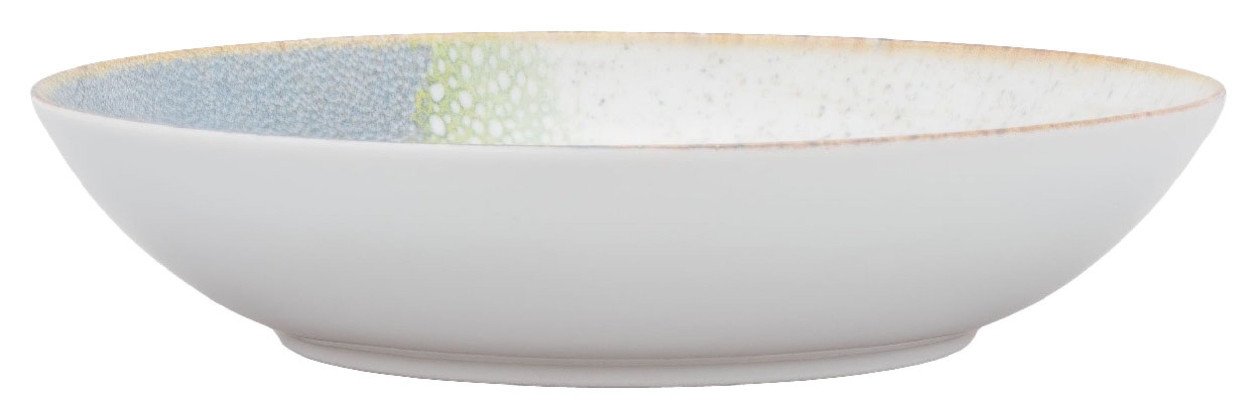 Talerz głęboki porcelanowy Roma 22 cm biało-niebieski