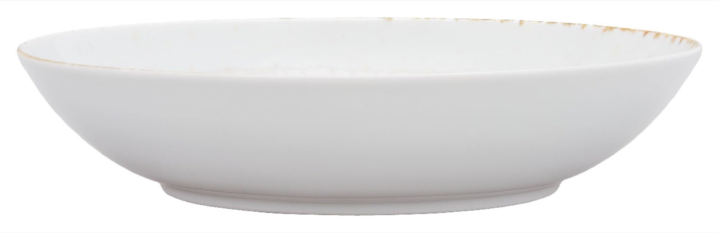 Talerz głęboki porcelanowy Roma 22 cm biało-brązowy