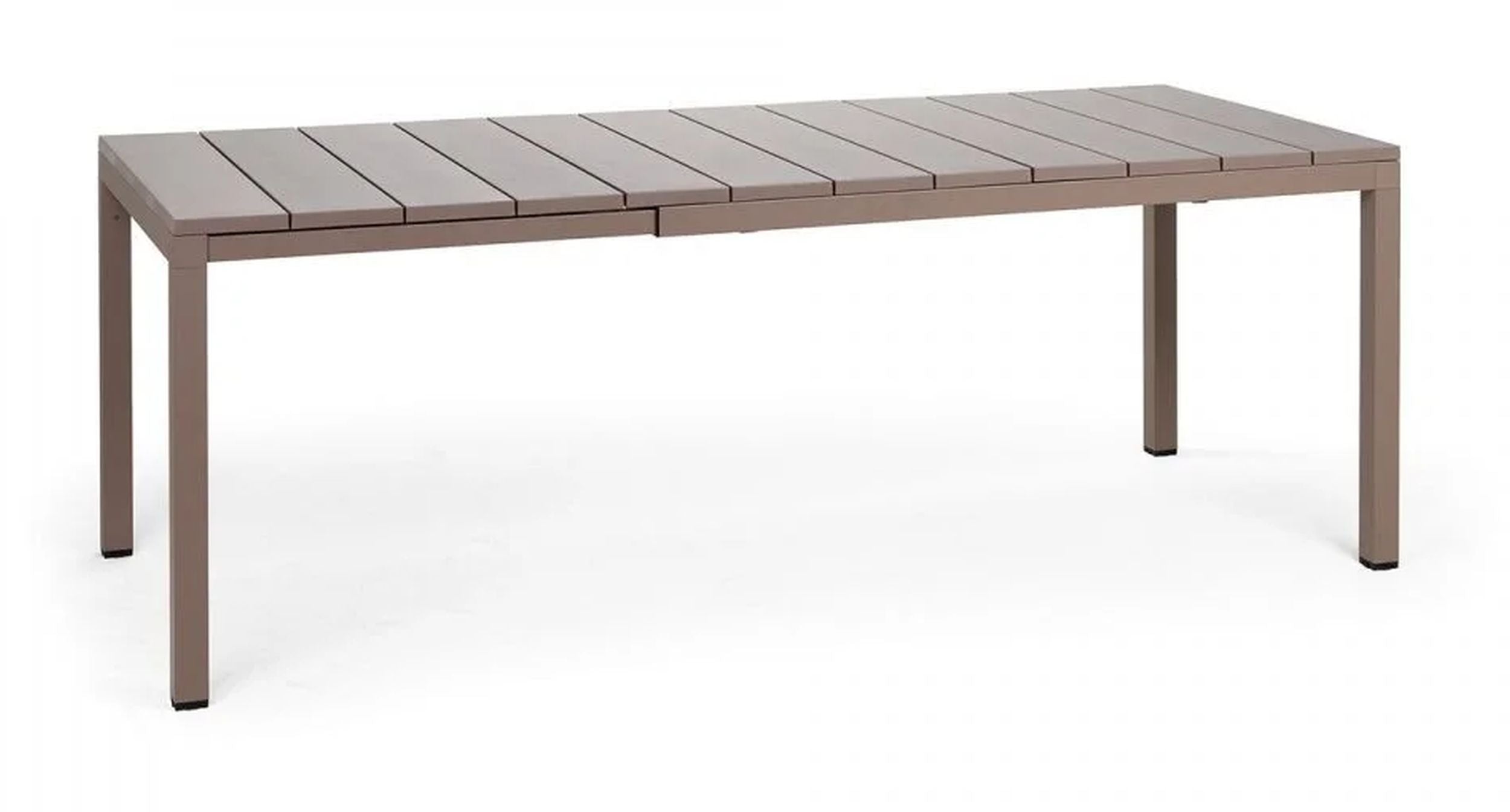 Zestaw ogrodowy rozkładany stół Rio 140-210x85 cm i 6 krzeseł Net Nardi z certyfikowanego tworzywa brązowy
