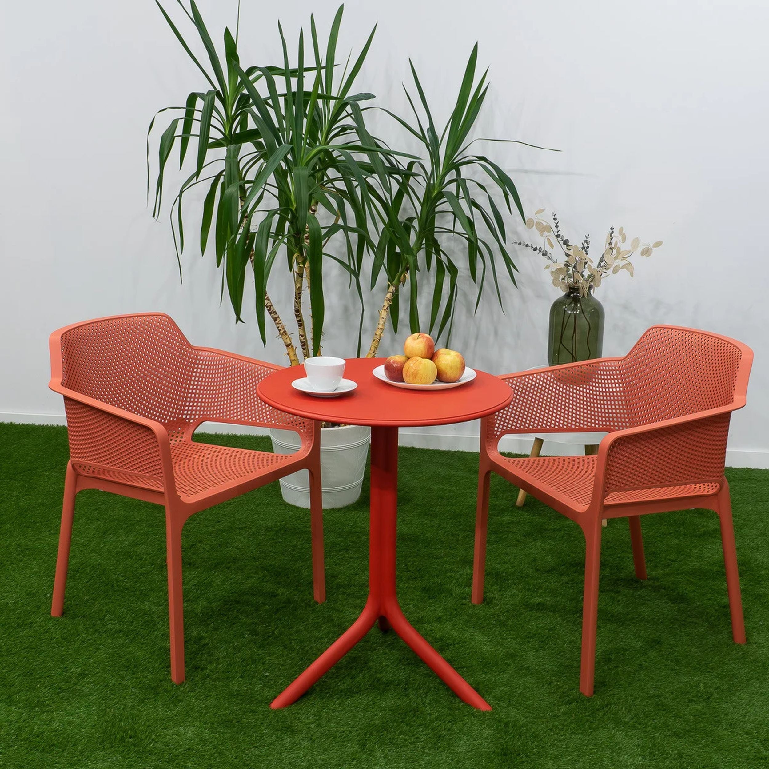 Okrągły stół ogrodowy Spritz Nardi 60 cm z certyfikowanego tworzywa czerwony