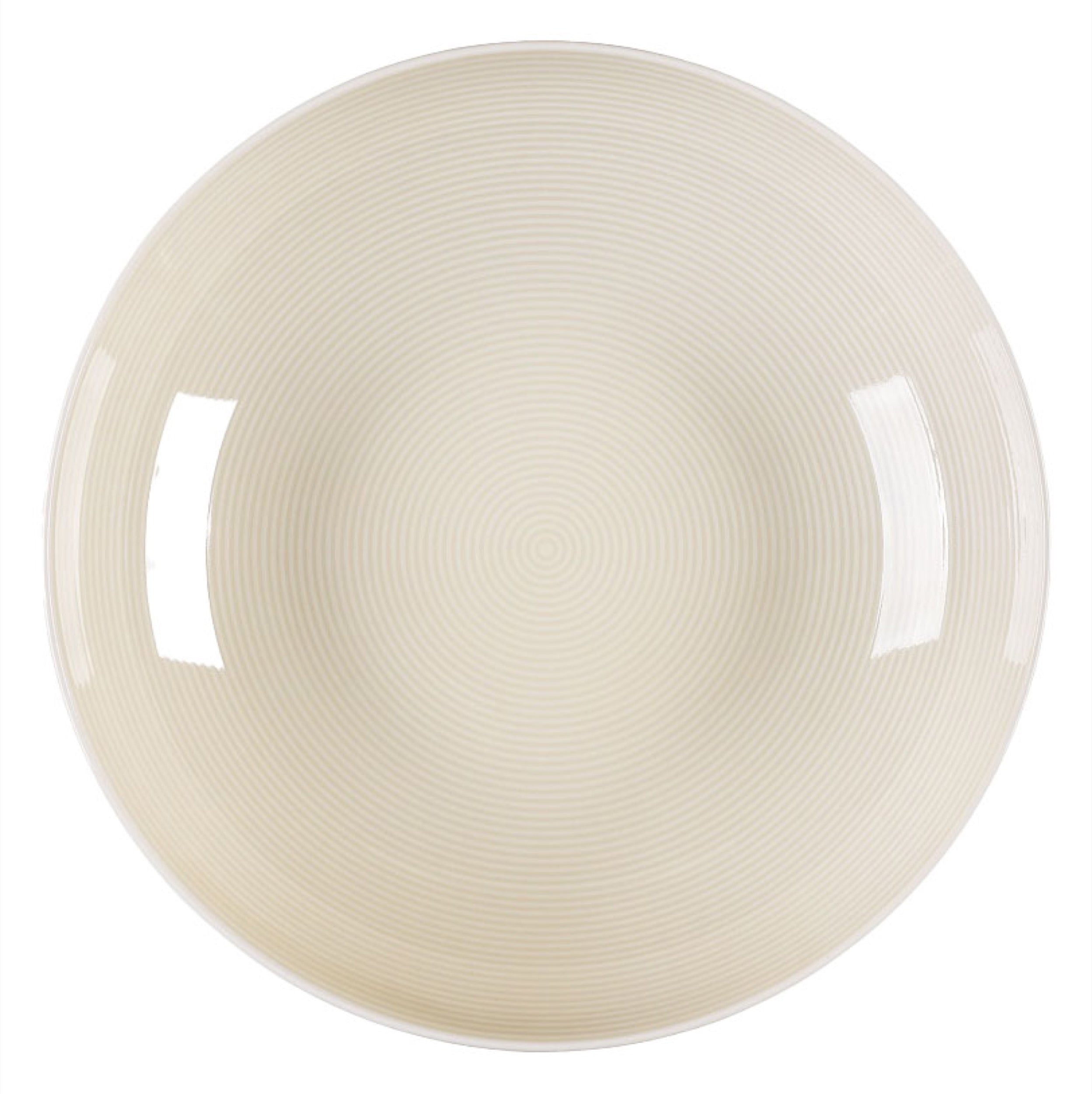 Zestaw talerzy porcelanowych dla 6 os. Boss kremowy