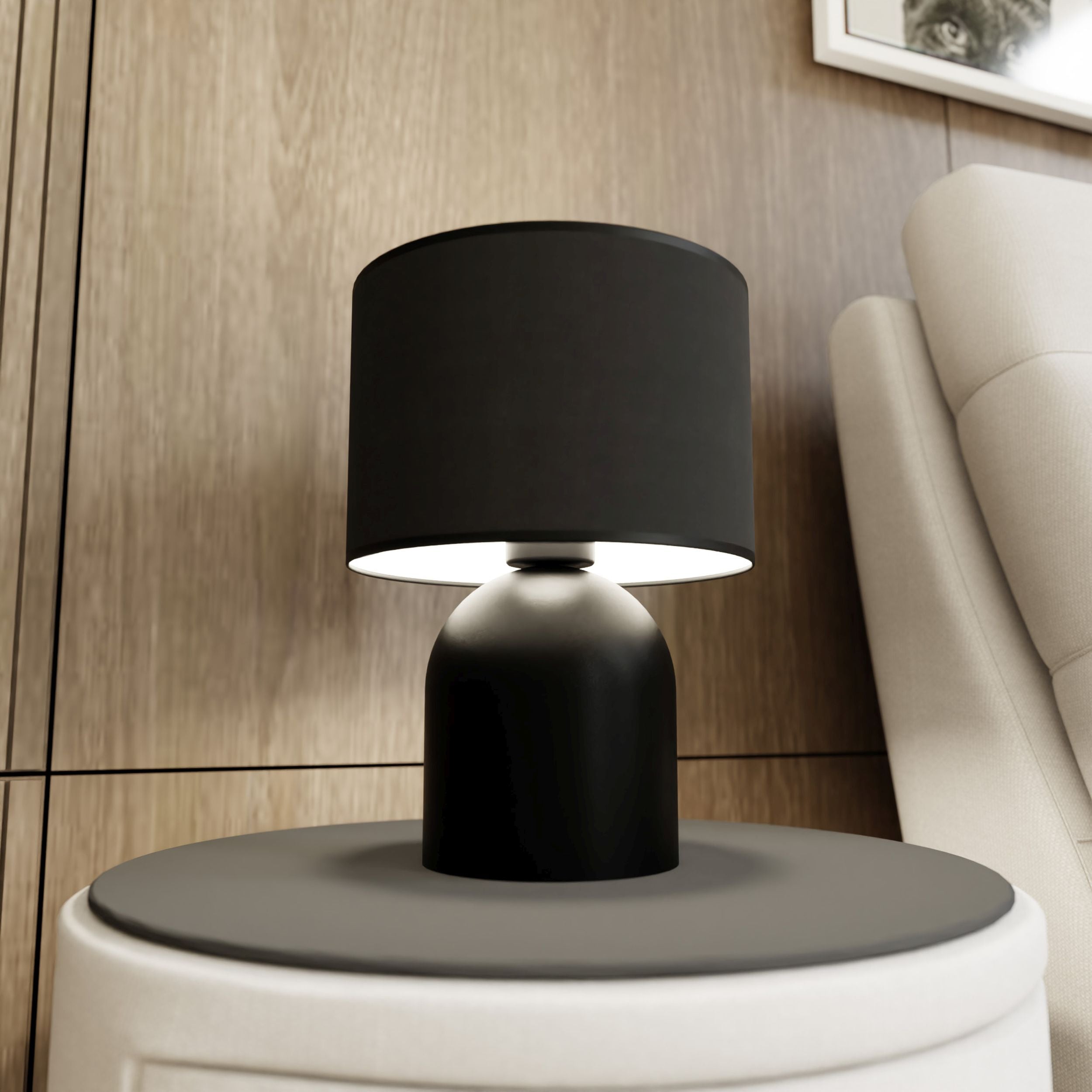 Lampka nocna Zingic 35 cm biało-czarna
