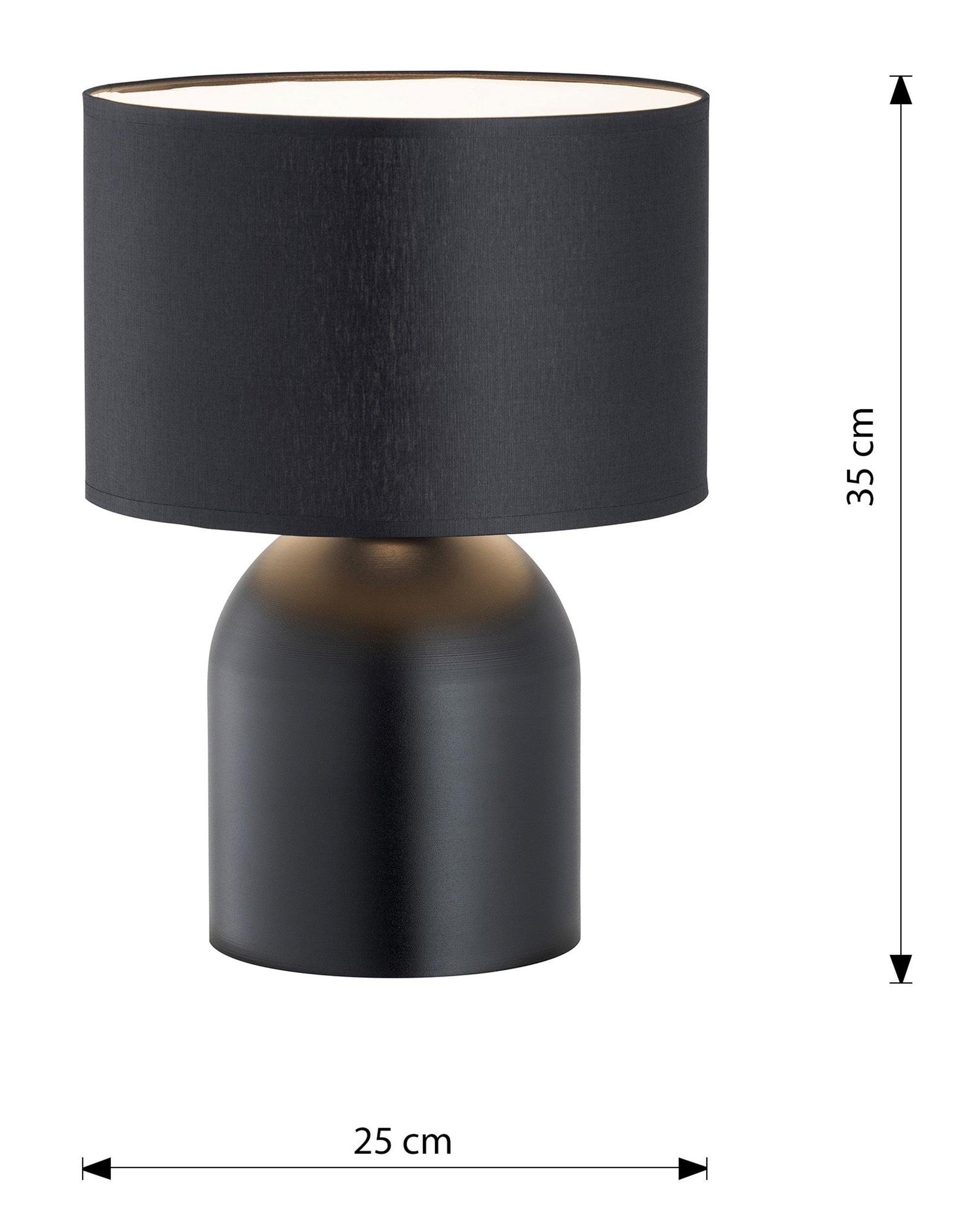Lampka nocna Zingic 35 cm biało-czarna