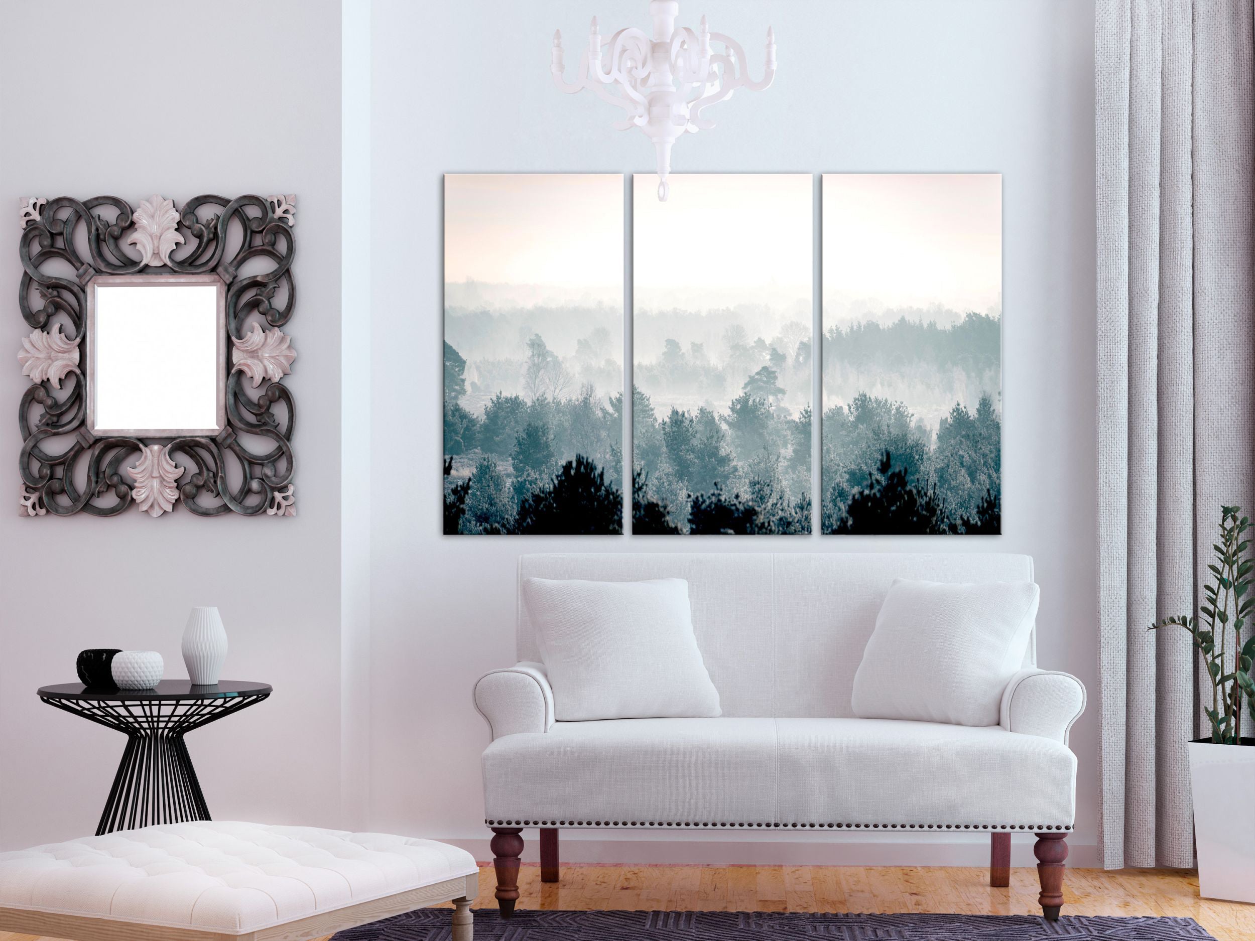 Obraz Zimowy las trzyczęściowy 120x80 cm
