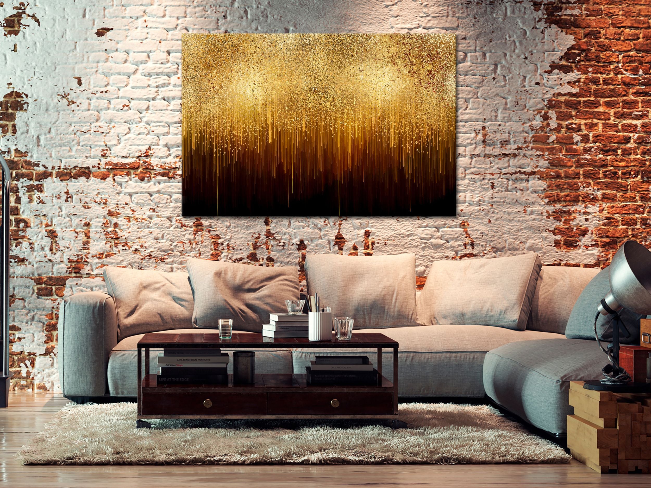 Obraz Złota ekspansja jednoczęściowy 90x60 cm szeroki