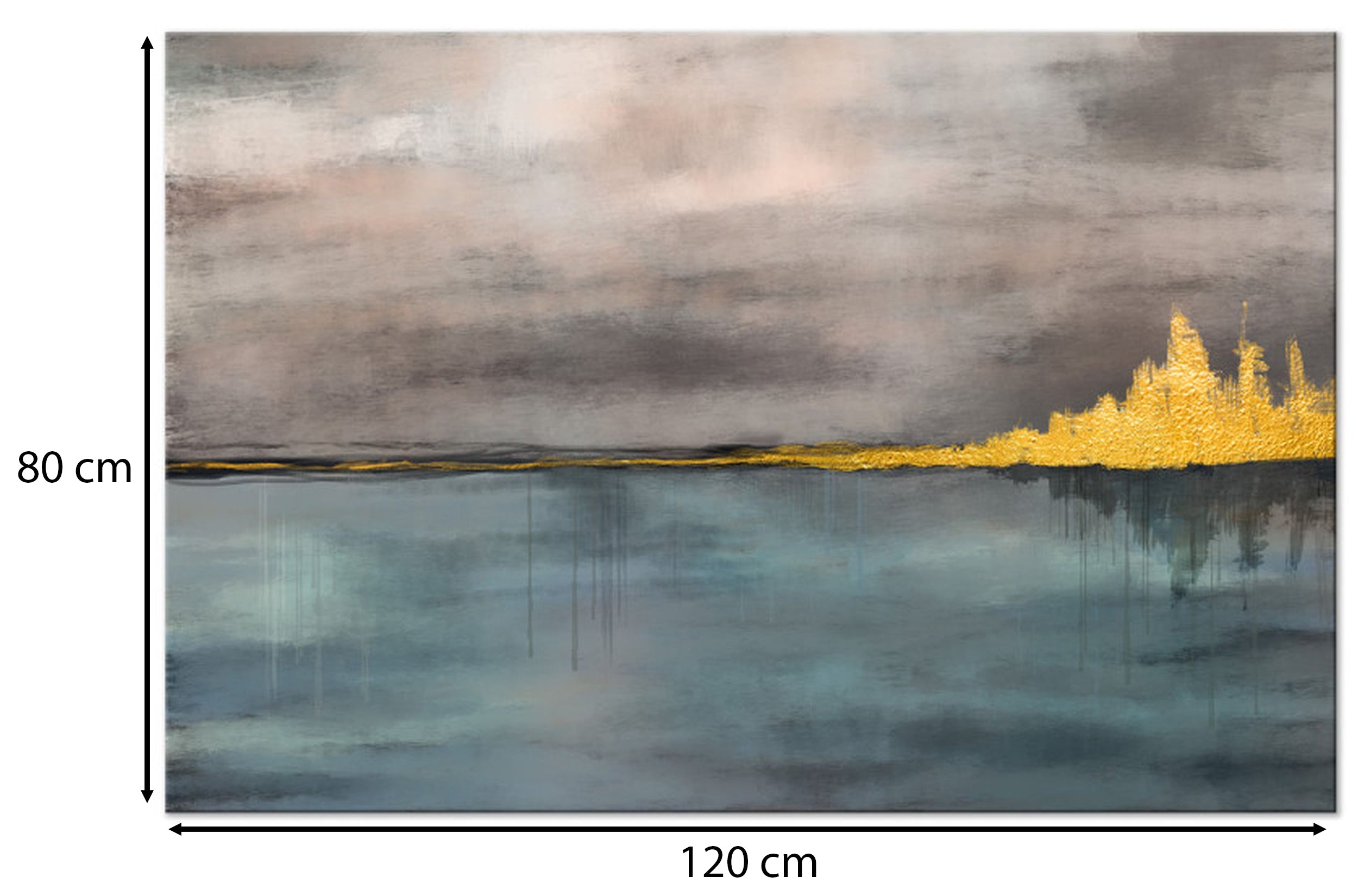 Obraz Złote miasto jednoczęściowy 120x80 cm szeroki