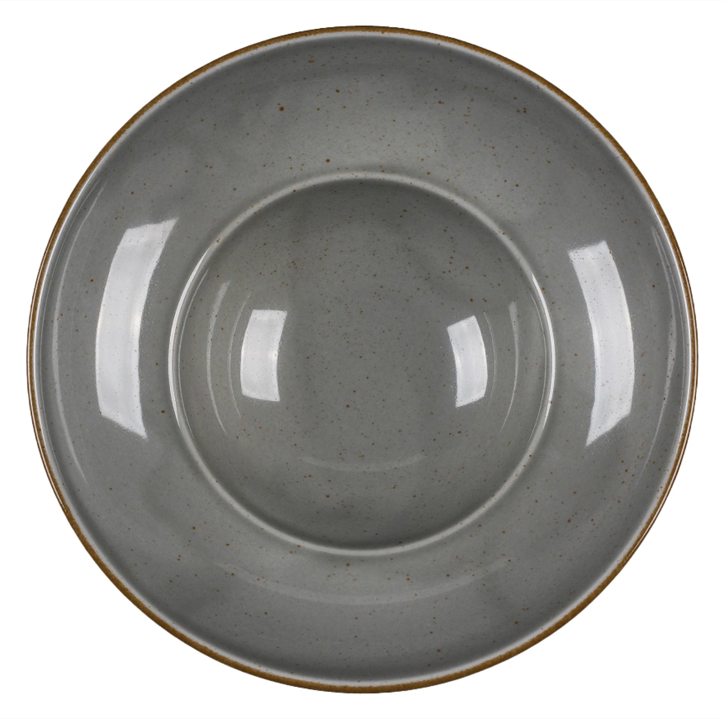Talerz głęboki do pasty porcelanowy Art. 26 cm ciemnoszary