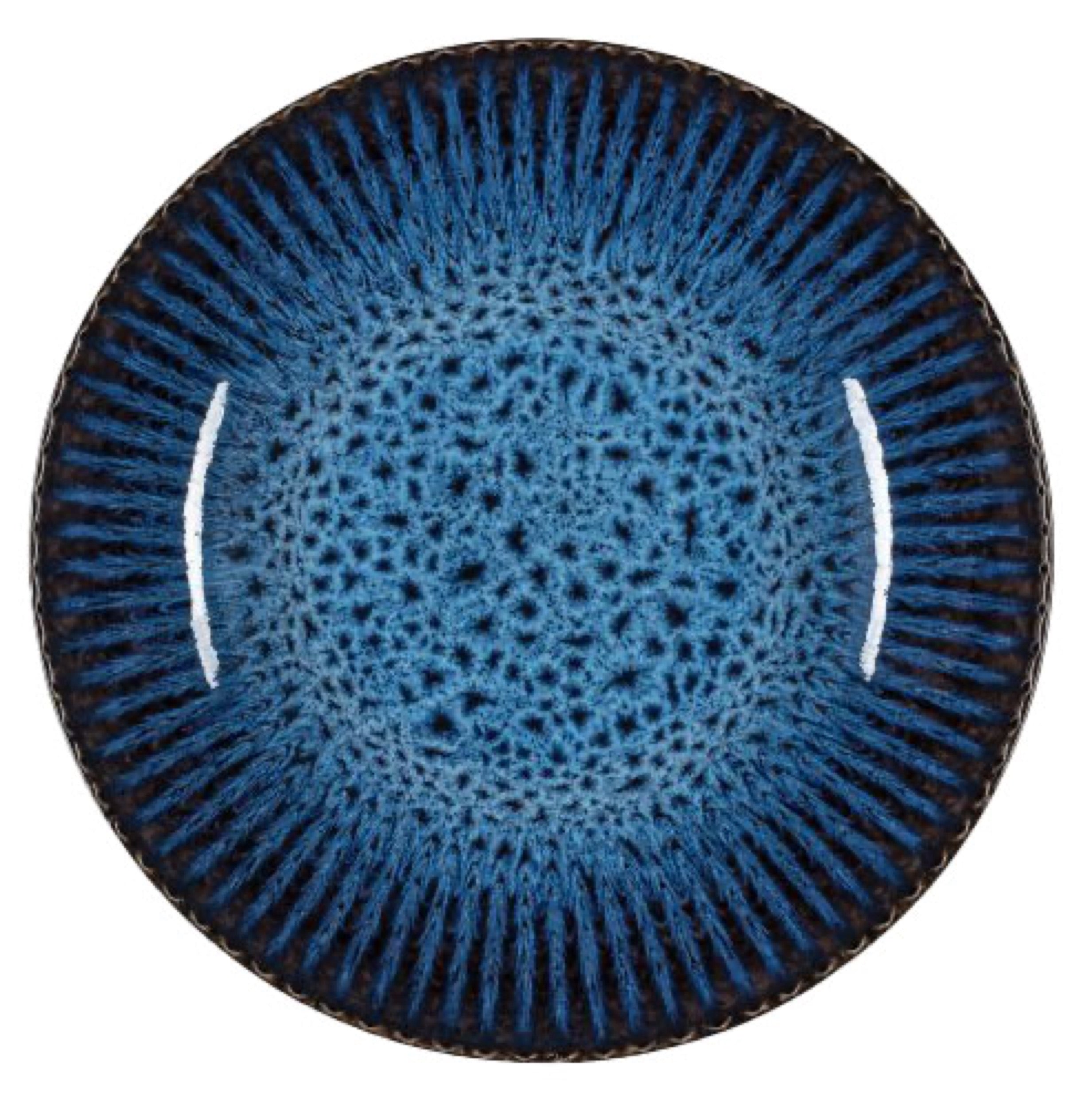 Zestaw talerzy dla 4 os. Cosmos ceramiczny niebieski