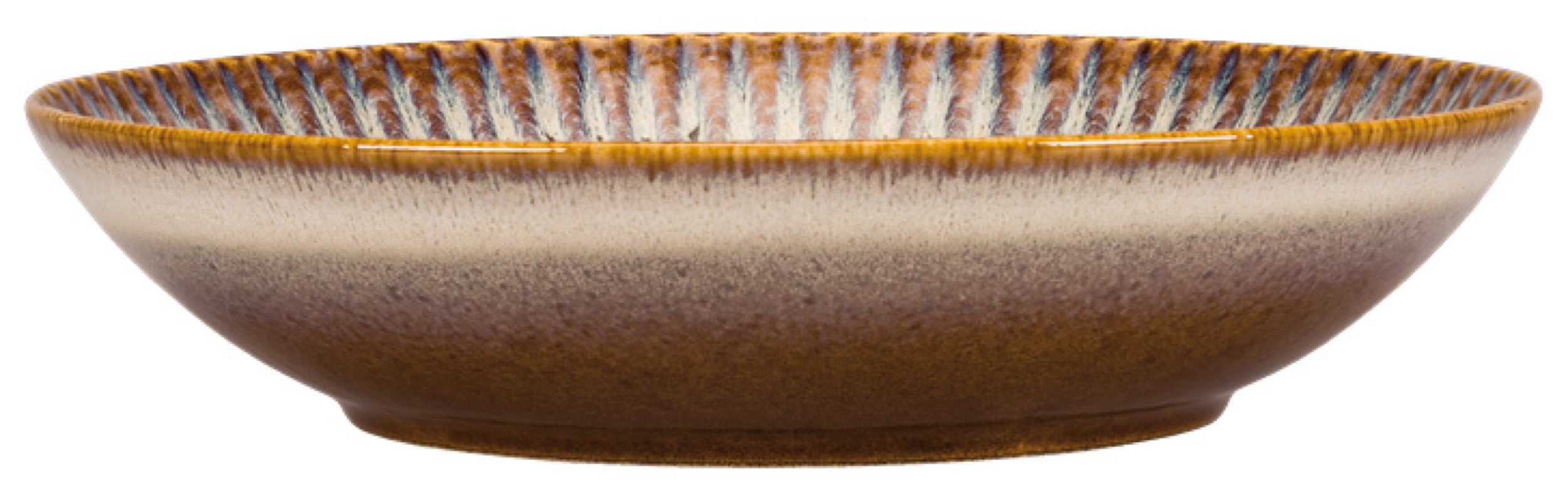 Zestaw talerzy dla 4 os. Desert ceramiczny niebiesko-brązowy