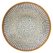 Zestaw talerzy dla 4 os. Desert ceramiczny niebiesko-brązowy