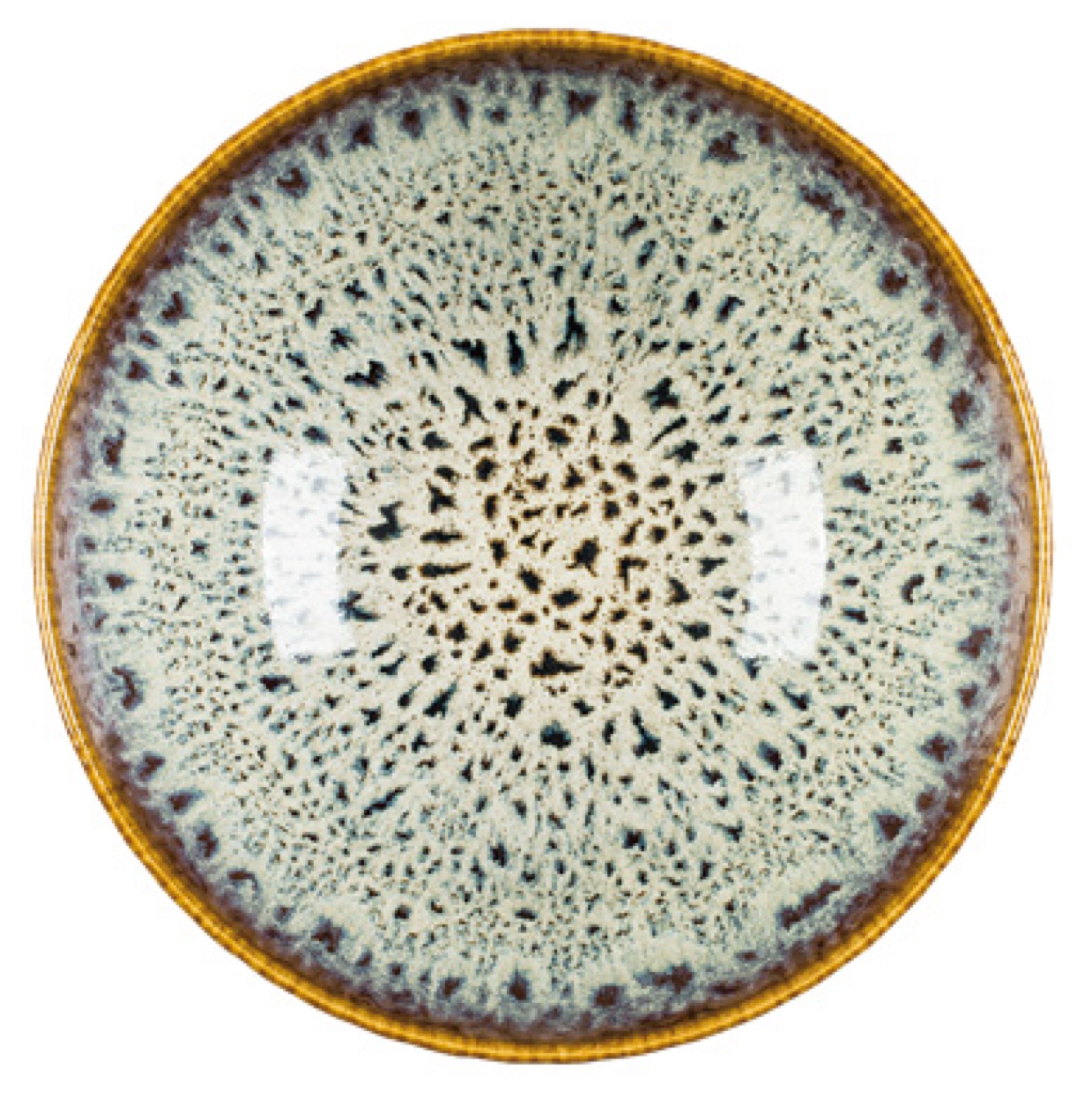 Miska salaterka Desert 17 cm ceramiczna niebiesko-brązowa