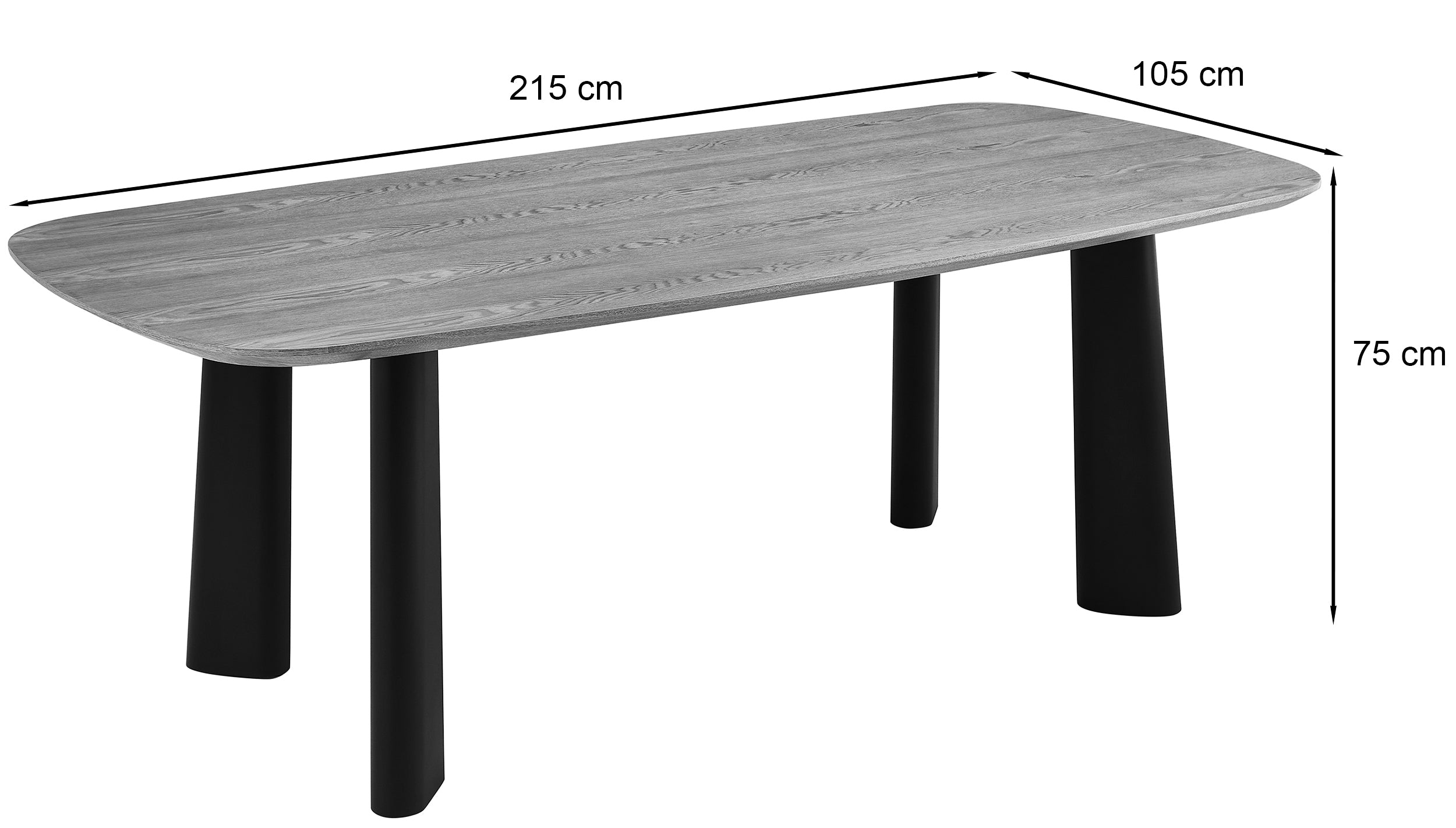 Stół do jadalni Viciate 215x105 cm fornir orzech