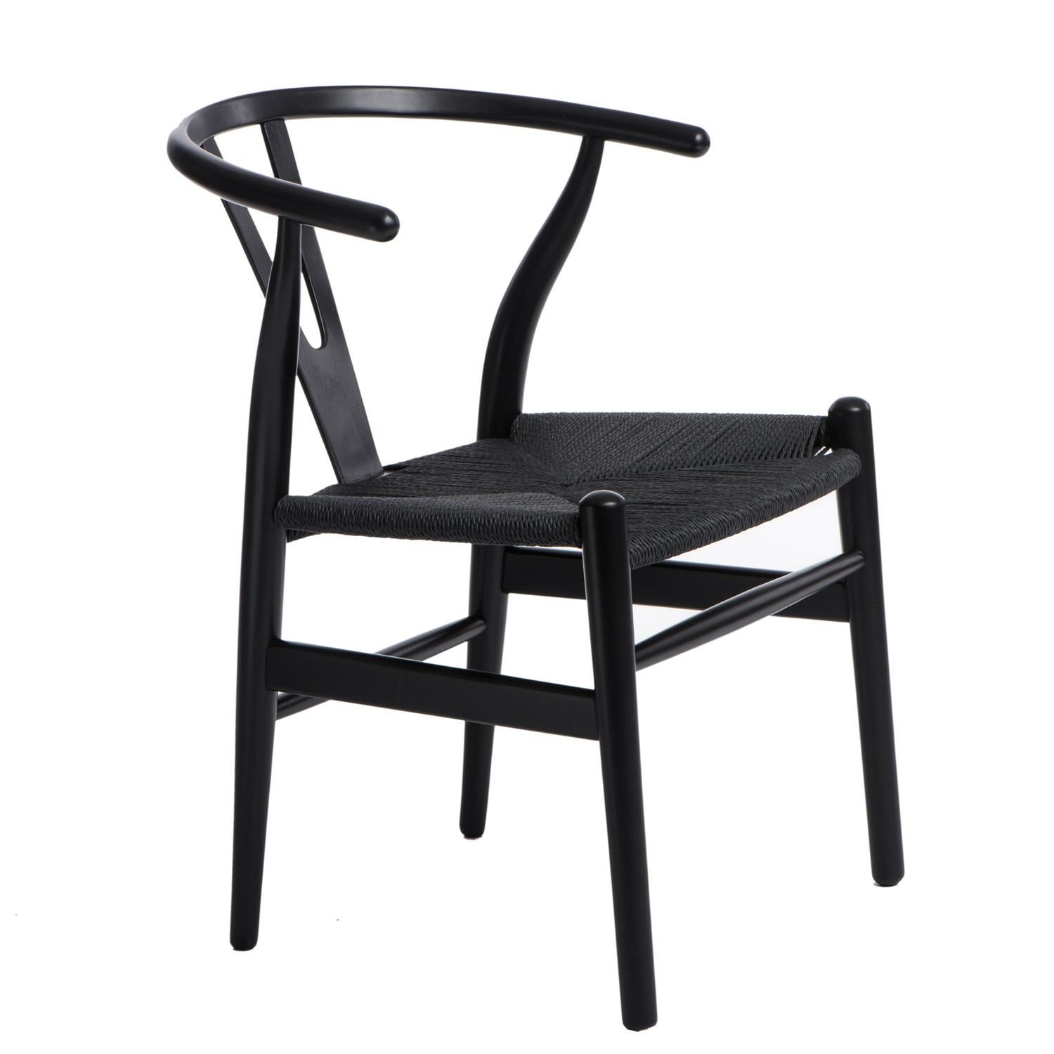 Krzesło Wicker czarne