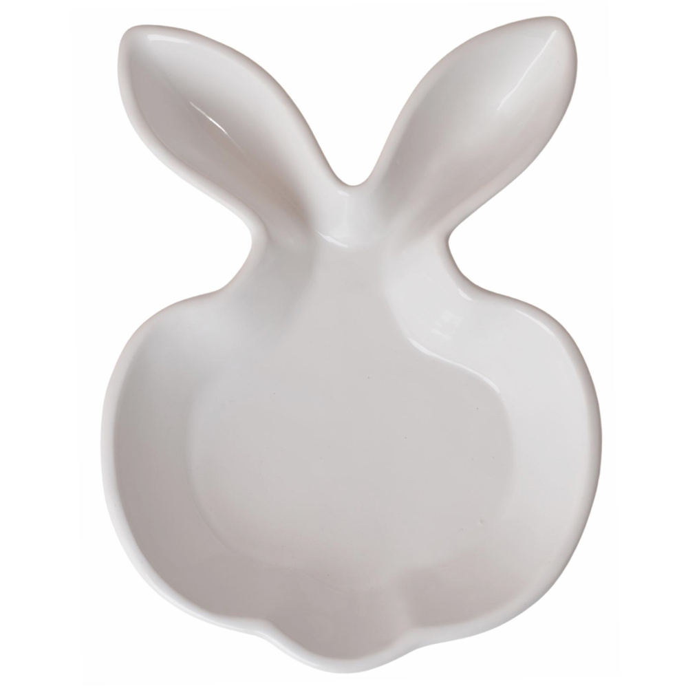 Talerzyk ceramiczny Entreves królik biały