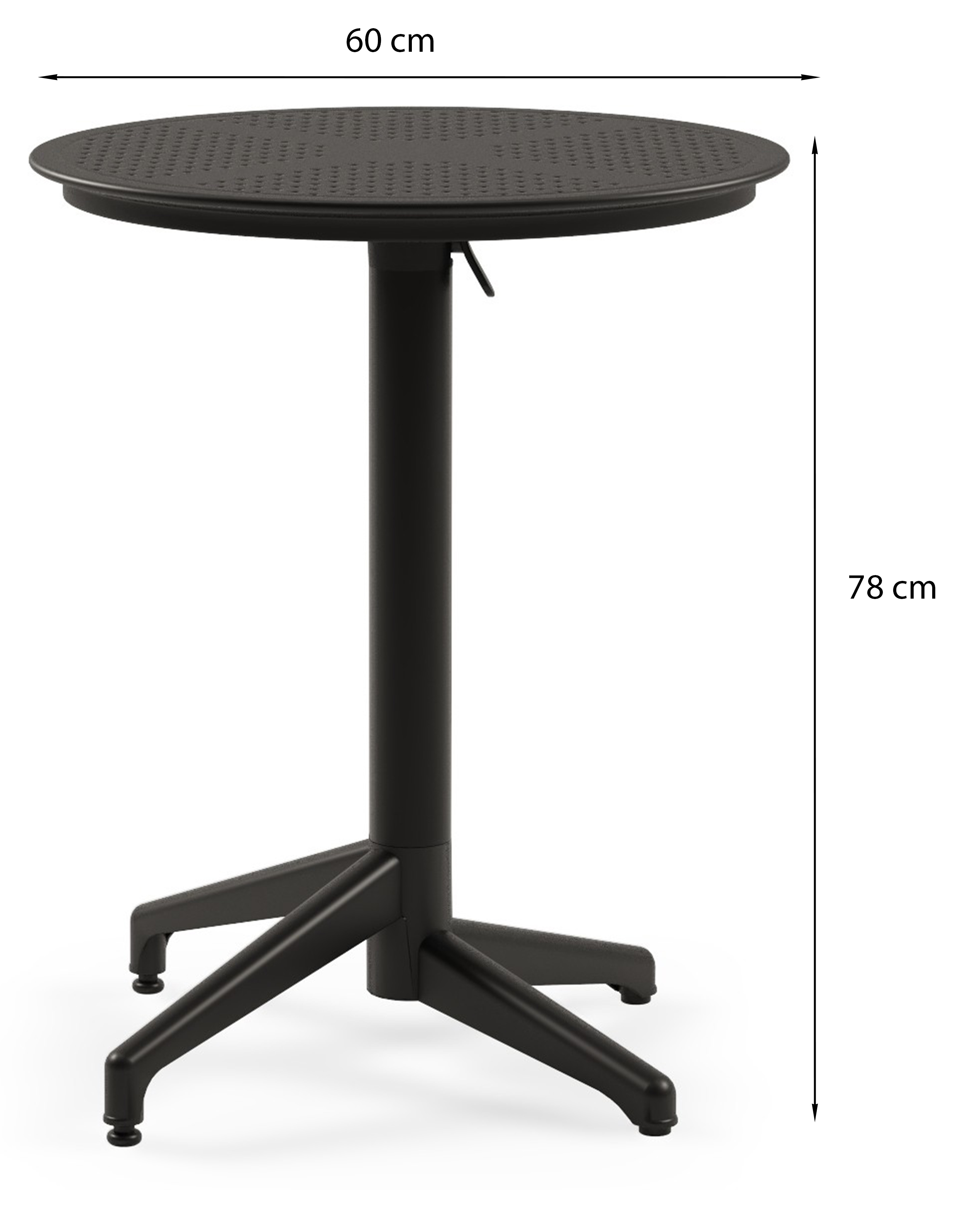 Stolik ogrodowy Byzality aluminium czarny