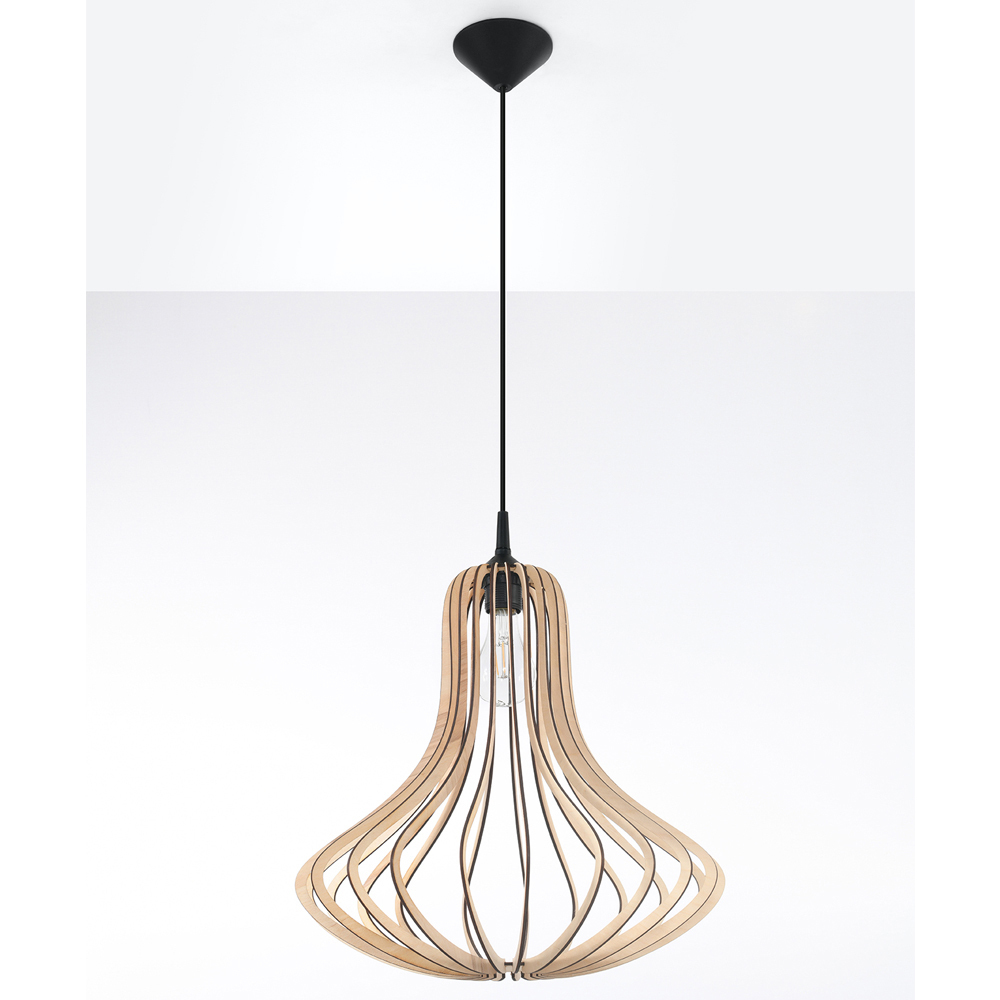Lampa wisząca Epella drewniana średnica 41 cm