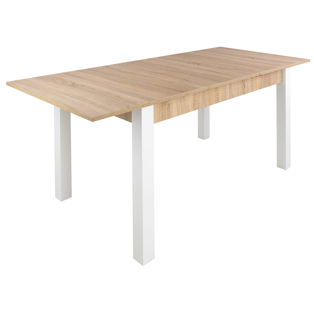 Stół rozkładany Eagor 140-190x84 cm dąb sonoma - biały