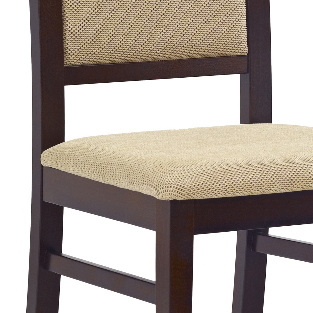 Krzesło tapicerowane Buroli ciemny orzech