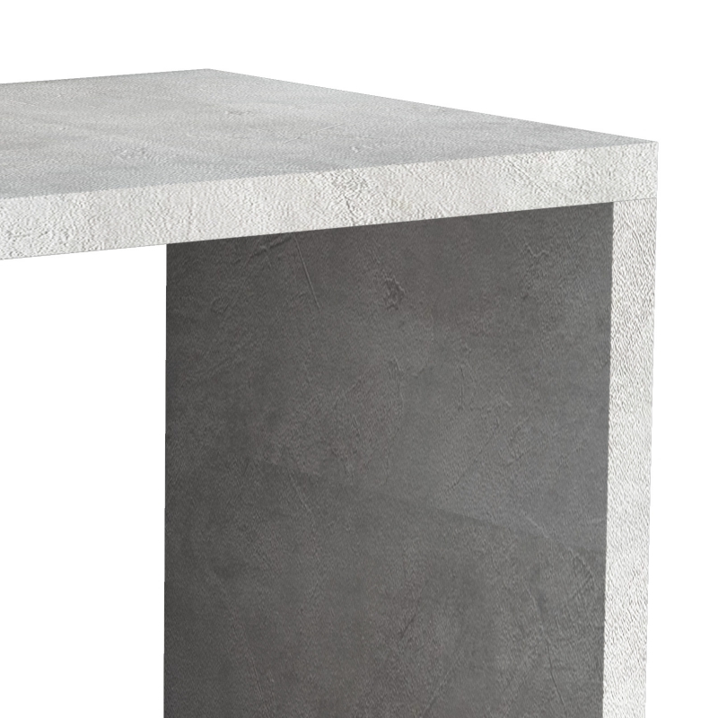 Półka Lurdi włoska z metalowym frontem beton 20x65 cm