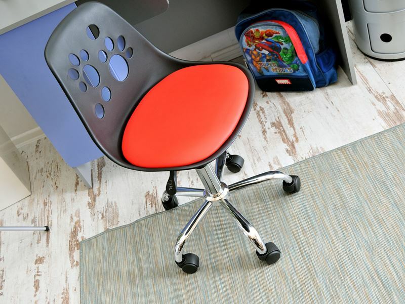 Fotel biurowy Foot czarno - czerwony dziecięcy z regulacją wysokości