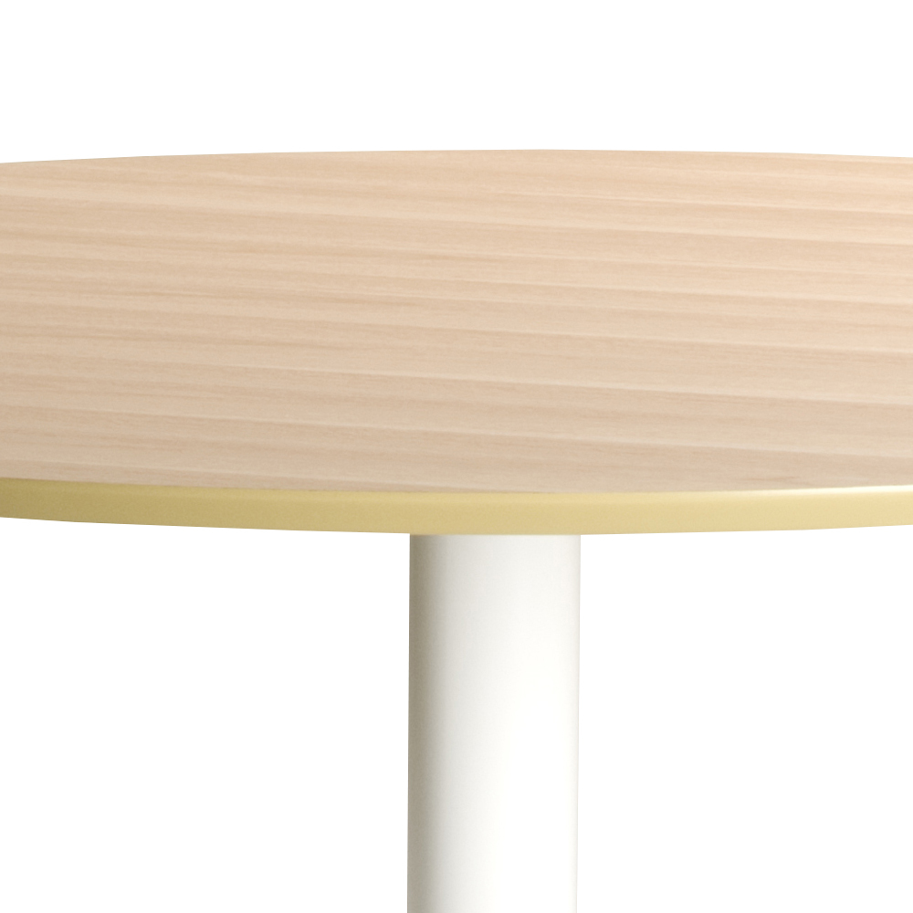 Stół okrągły Balsamita średnica 110 cm dąb na białej nodze