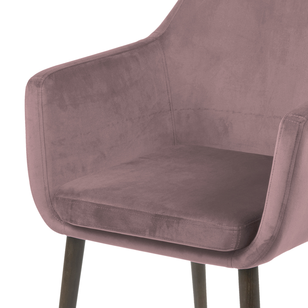Krzesło tapicerowane Marcelio różowo - brązowe