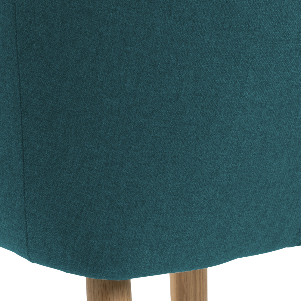 Krzesło tapicerowane Enyf turkusowe na drewnianych nogach
