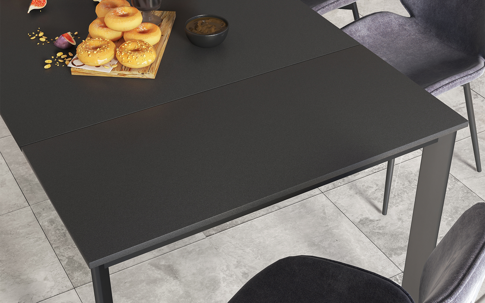 Stół rozkładany Kayko 180-260x90 grafit