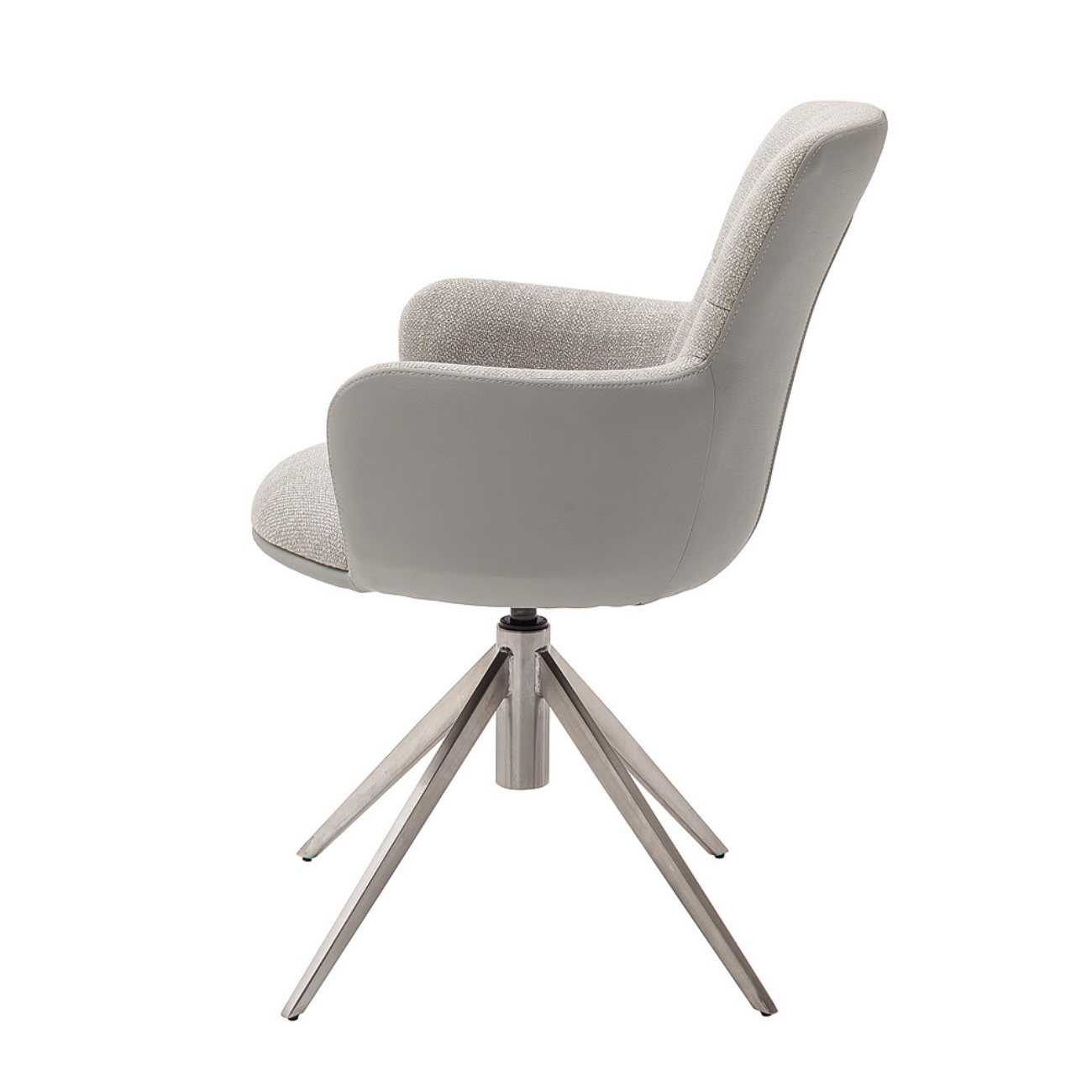 Krzesło z podłokietnikami Explemil szare/srebrne