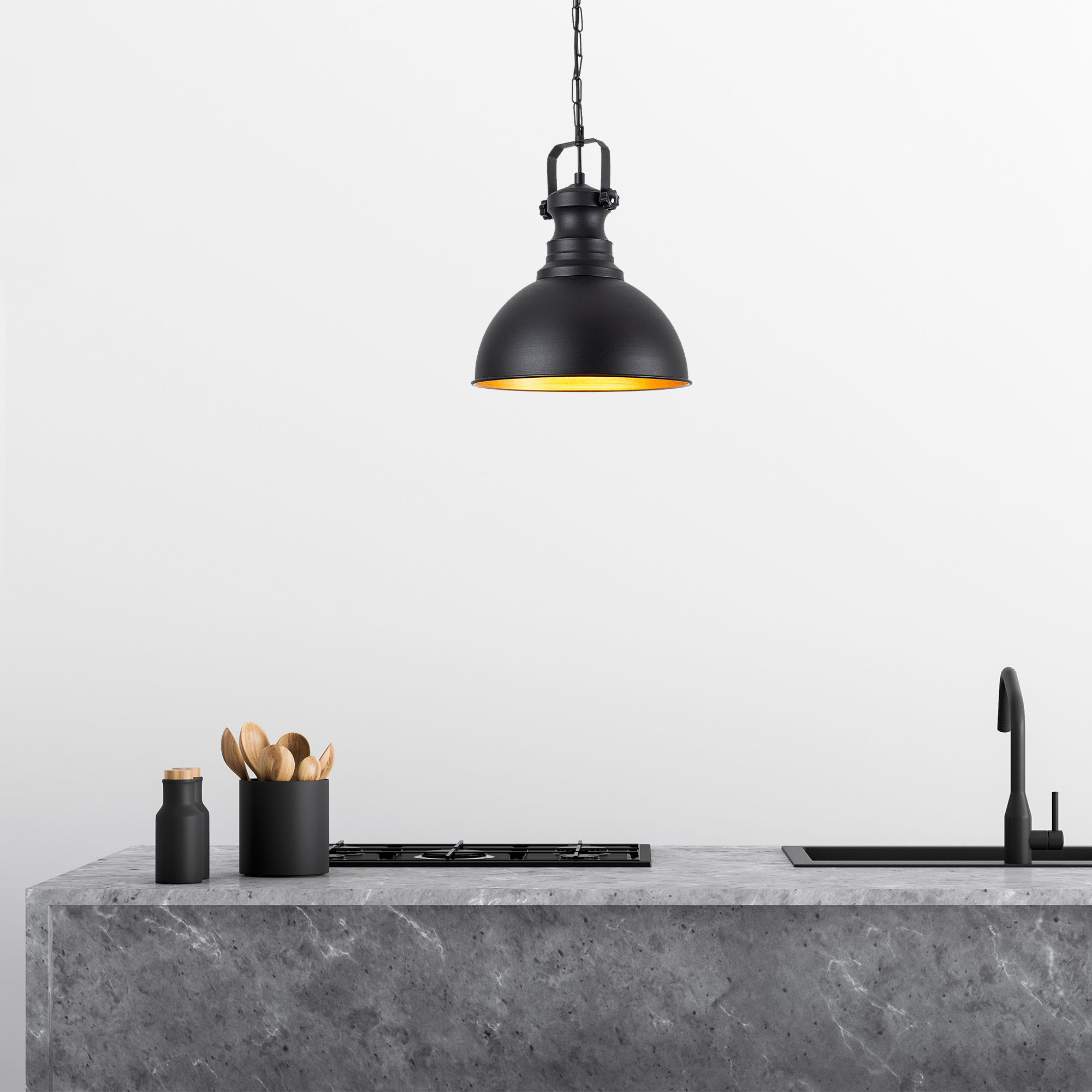 Lampa wisząca Ardulace metalowa czarna