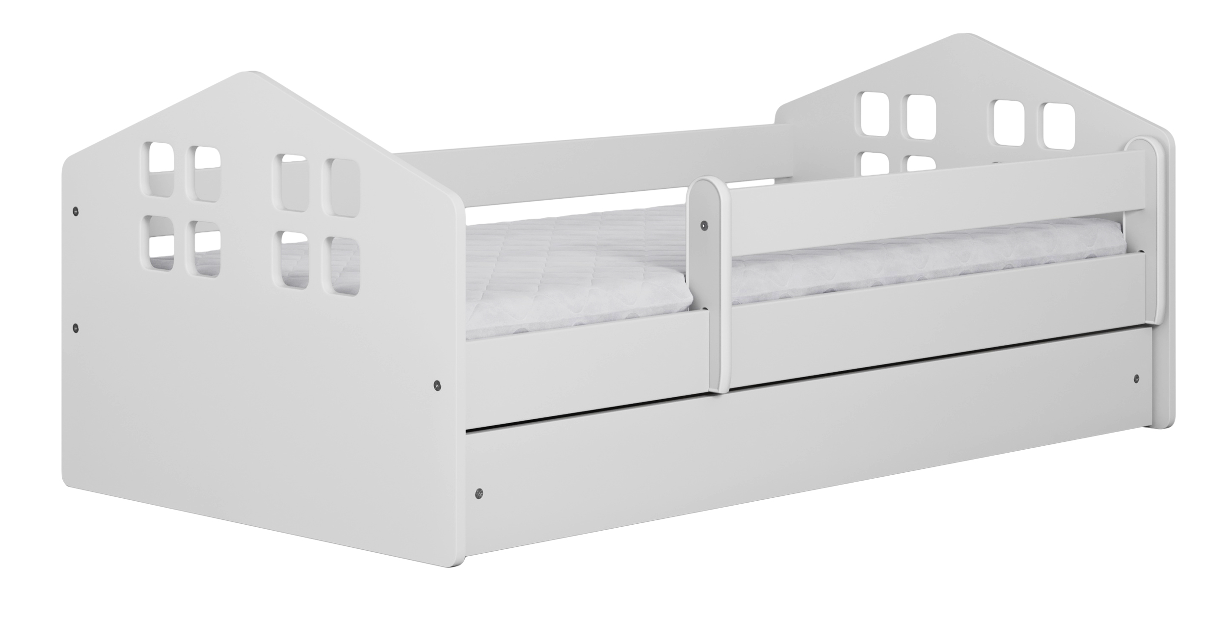 Łóżko dziecięce Bubup 140x80 cm z szufladą białe