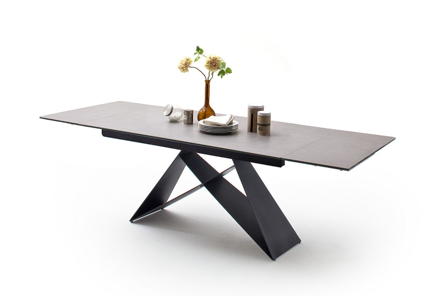 Stół do jadalni Hootion rozkładany 160x240x90 cm jasnoszary