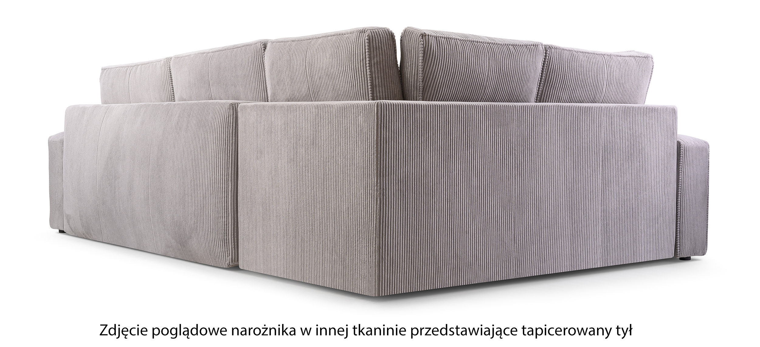 Narożnik z funkcją spania Figline L-kształtny z pojemnikiem zielony w tkaninie hydrofobowej lewostronny