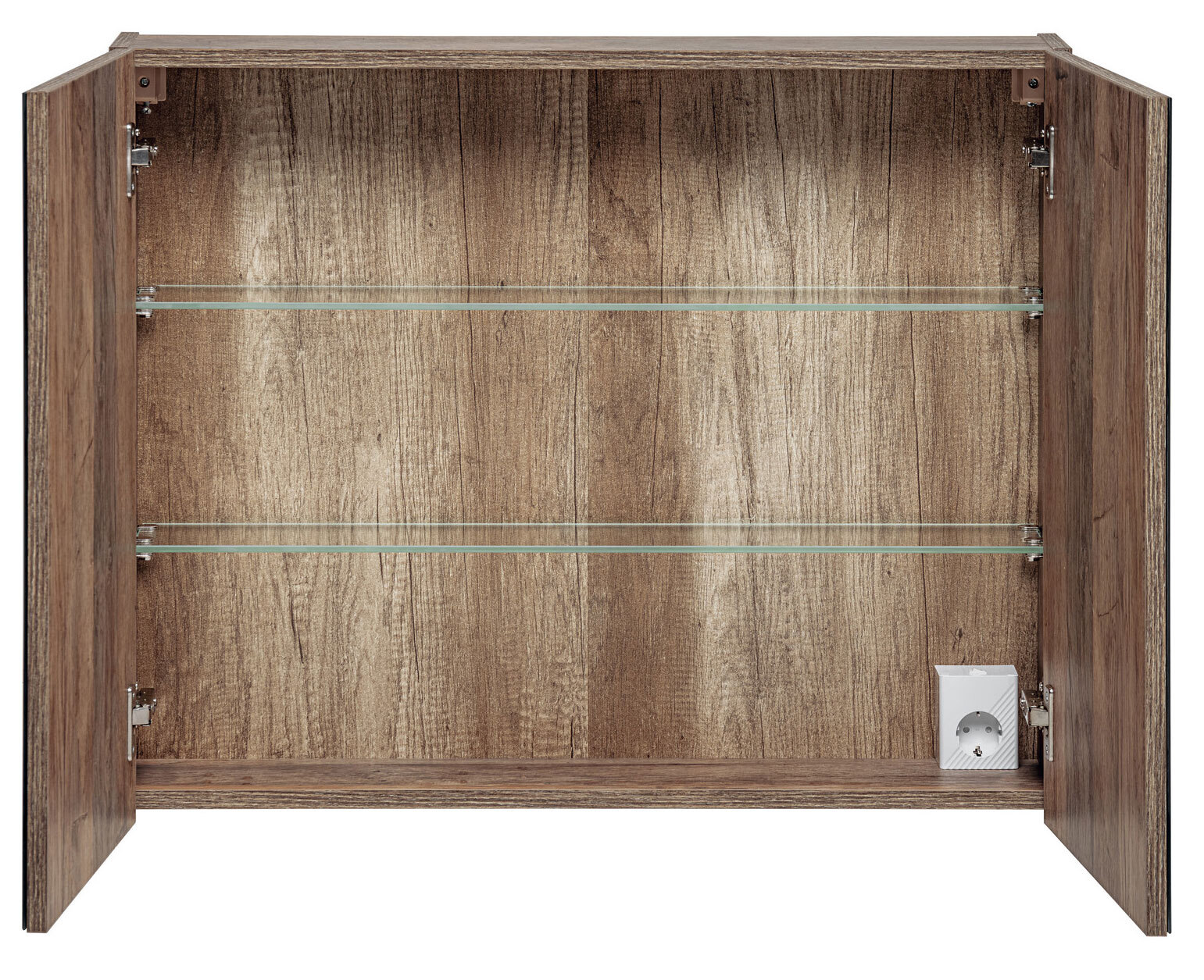 Szafka wisząca Olimmi z lustrem 80 cm dąb santa