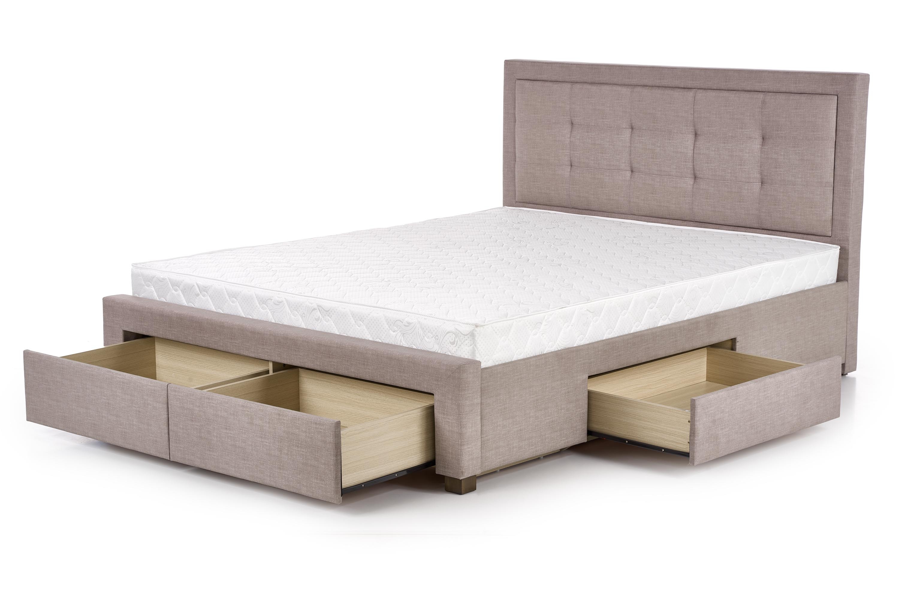 Łóżko tapicerowane z szufladami Totti