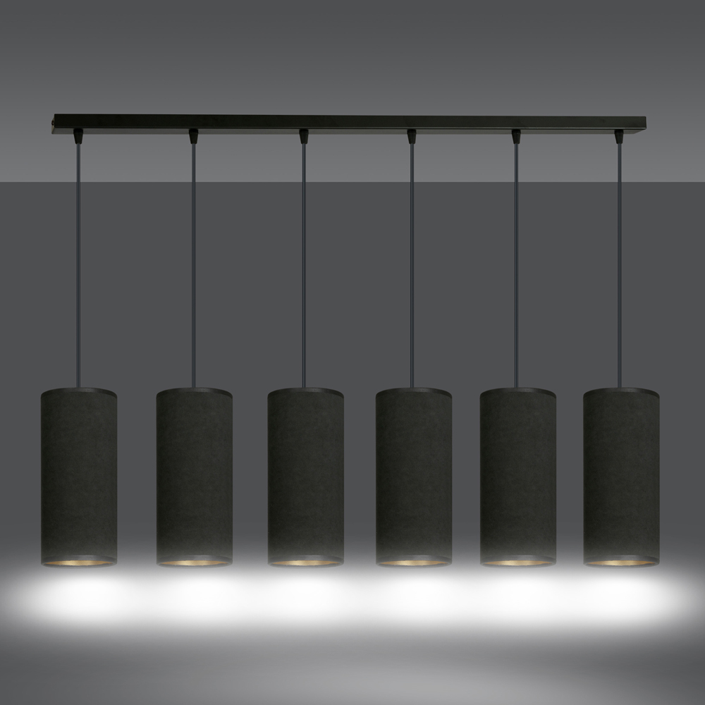Lampa wisząca Bonett x6 95 cm czarna