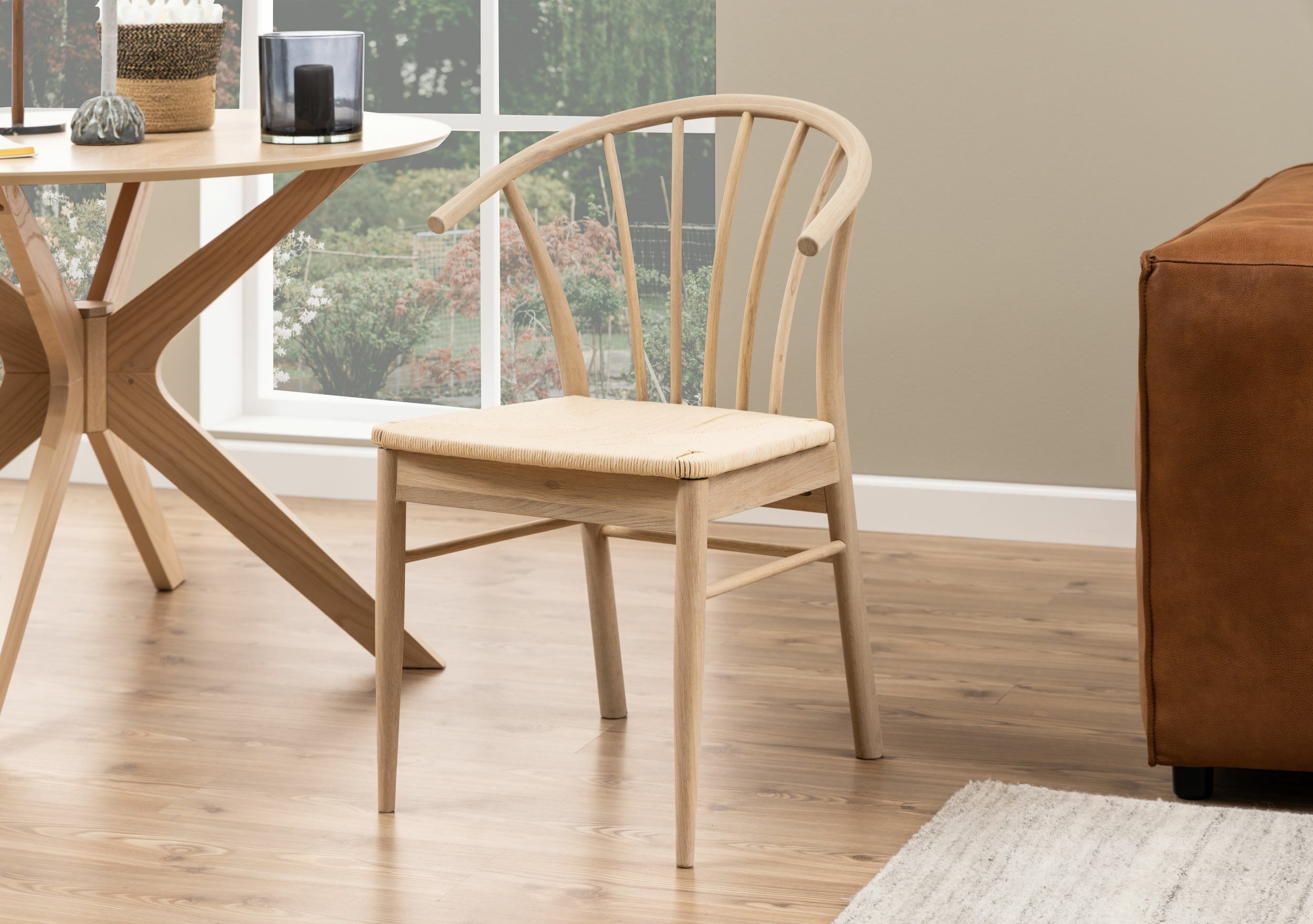 Krzesło drewniane Ruviatela dąb bielony