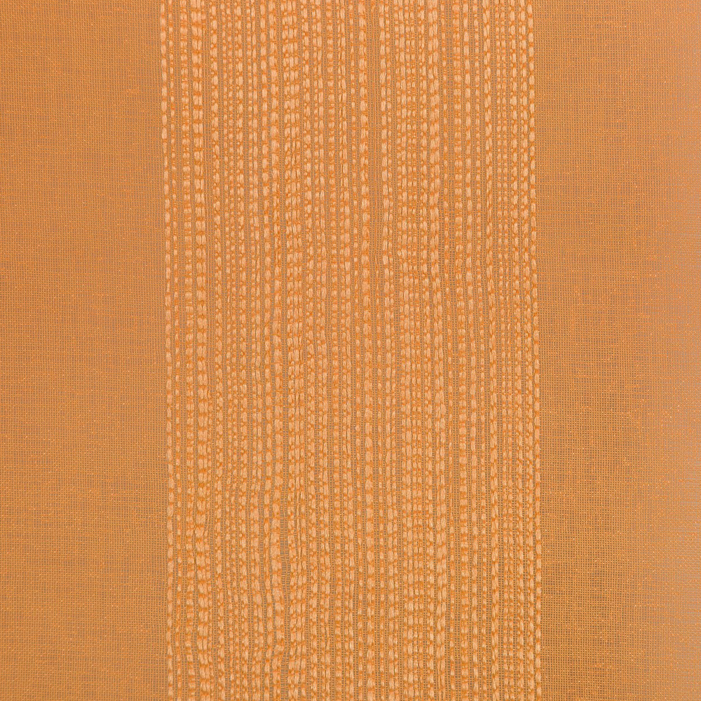 Firana Felicitie 140x250 cm dekorowana paskami pomarańczowa