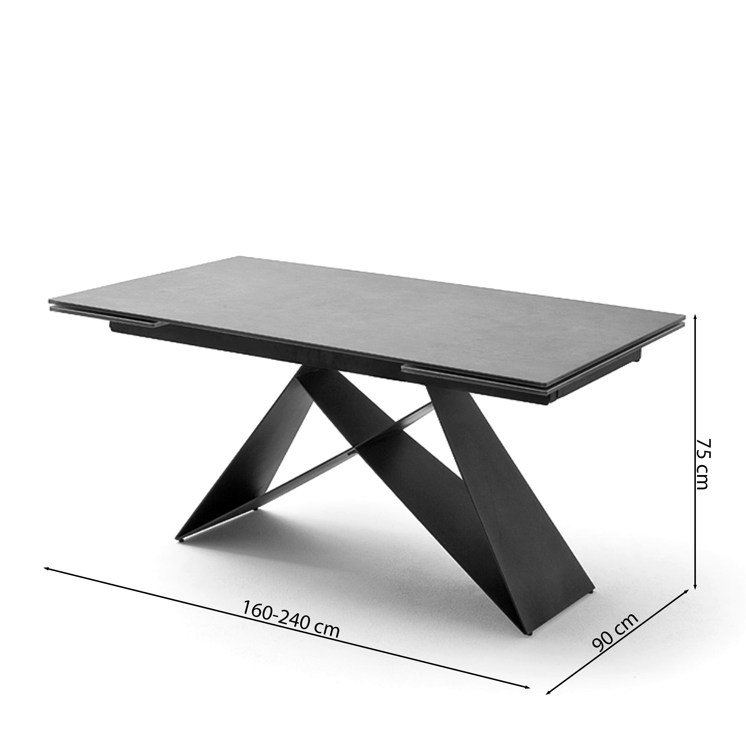 Stół do jadalni Hootion rozkładany 160x240x90 cm ciemne drewno