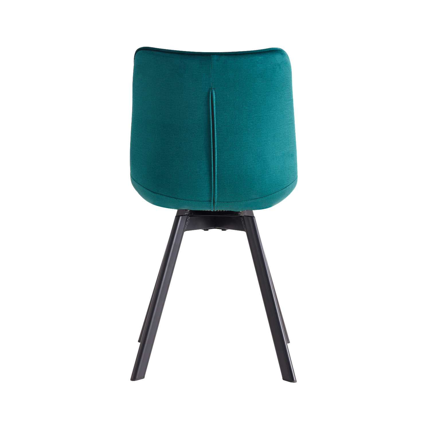 Krzesło tapicerowane pikowane Castineta na obrotowej podstawie zielony welur hydrofobowy