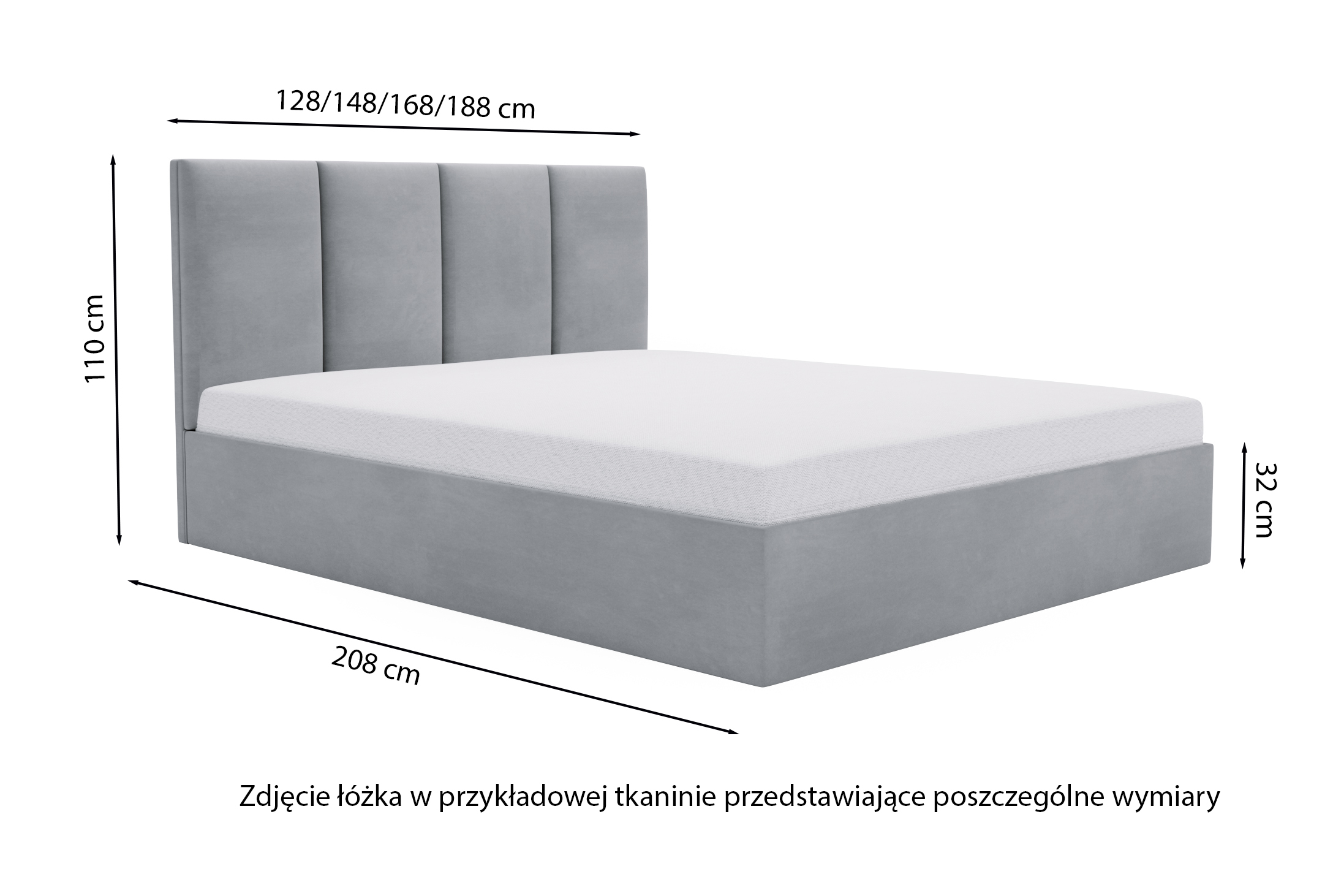 Łóżko tapicerowane 120x200 cm Drimmi z pojemnikiem rudobrązowe velvet hydrofobowy