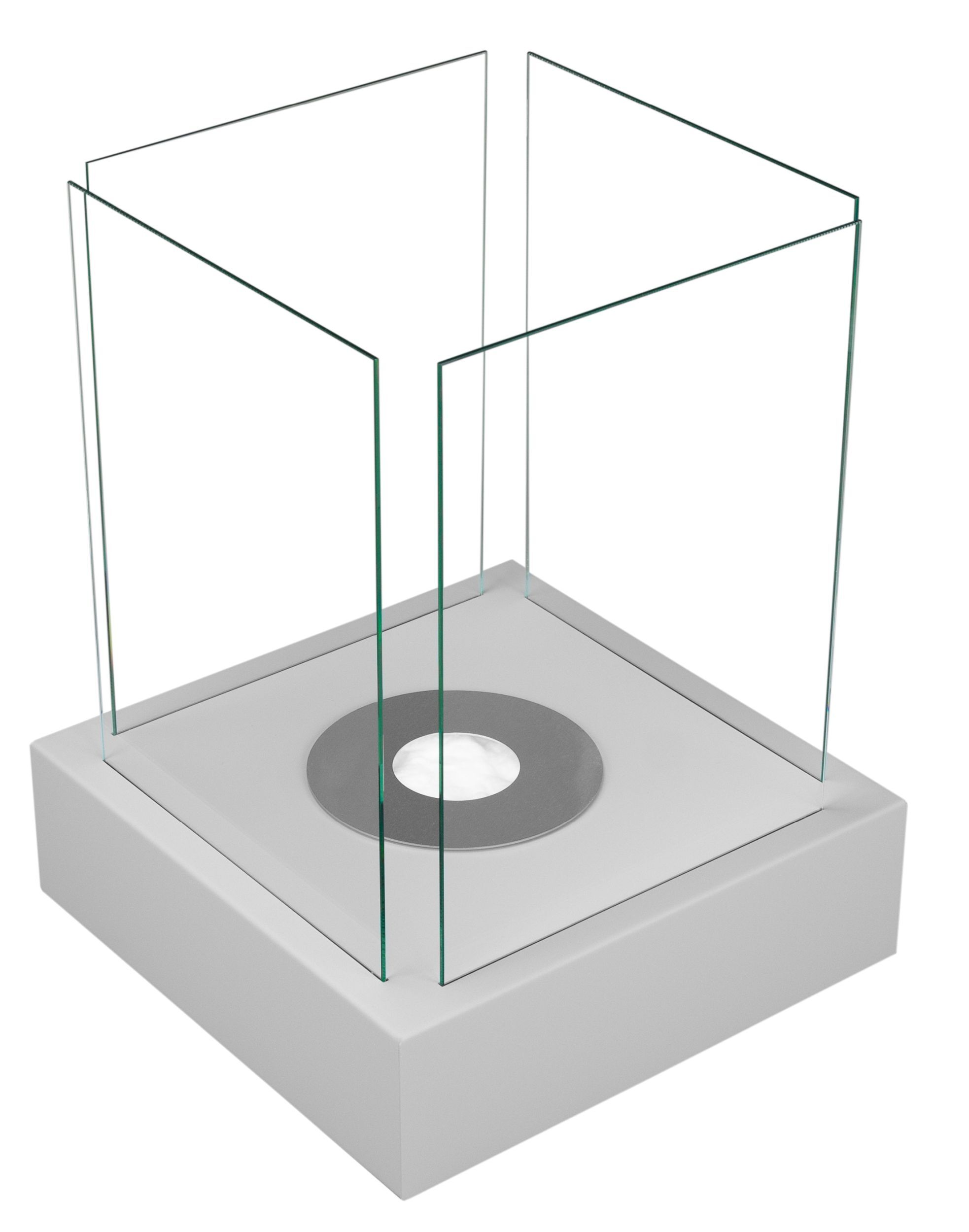 Biokominek Cube kwadratowy 40 cm szary strukturalny