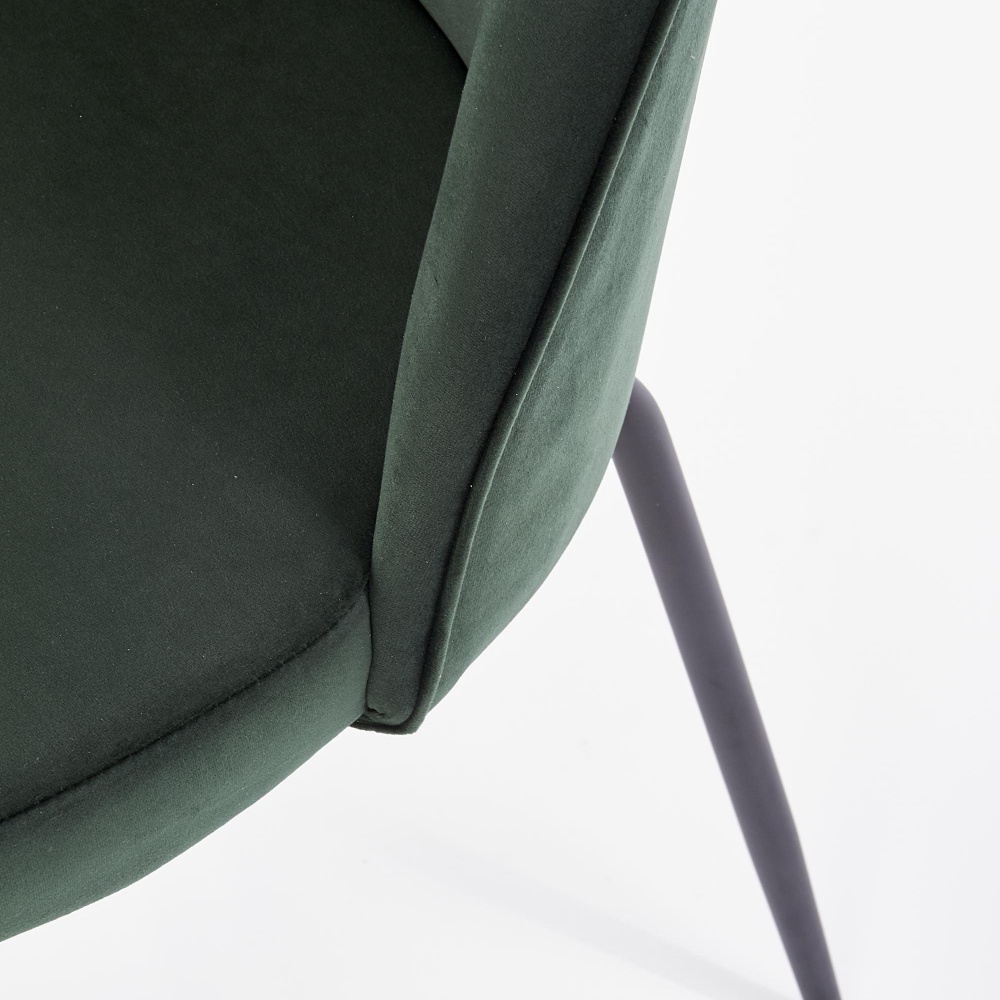 Krzesło tapicerowane Naiva butelkowa zieleń