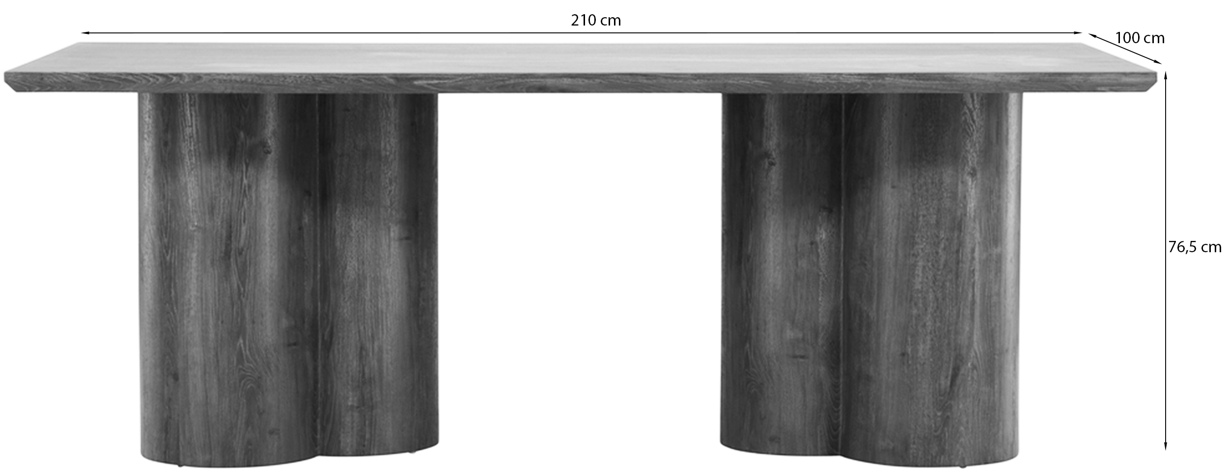 Stół do jadalni Convalder 100x210 cm dąb bielony